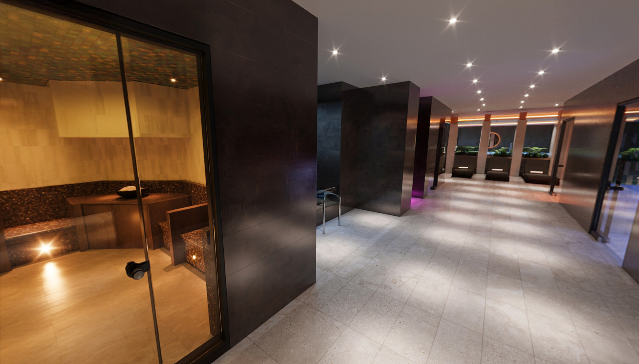 A view into the Fire & Ice room