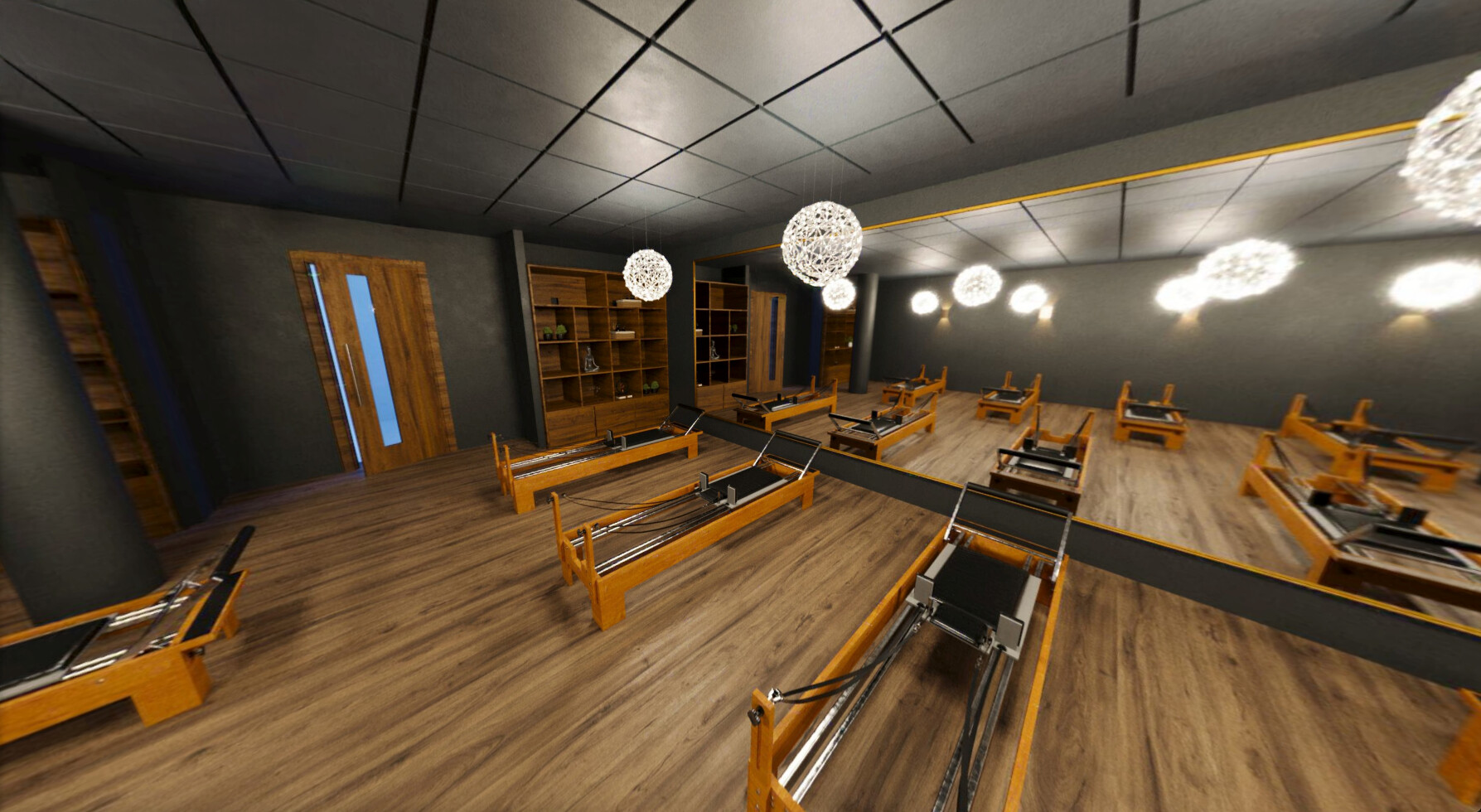 An artist's impression of the Reformer Pilates studio