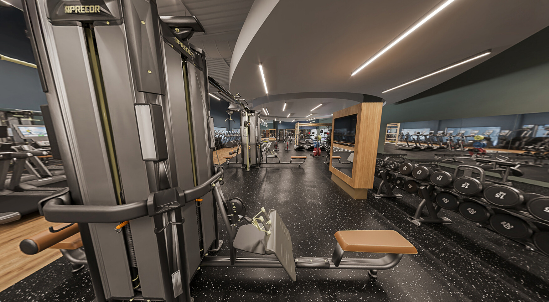 Artist's impression of the gym at David Lloyd Dartford
