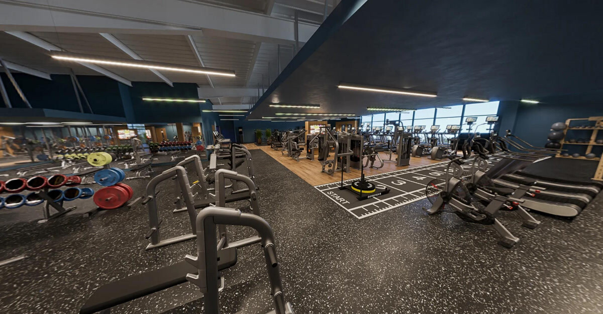 Weights and other gym equipment