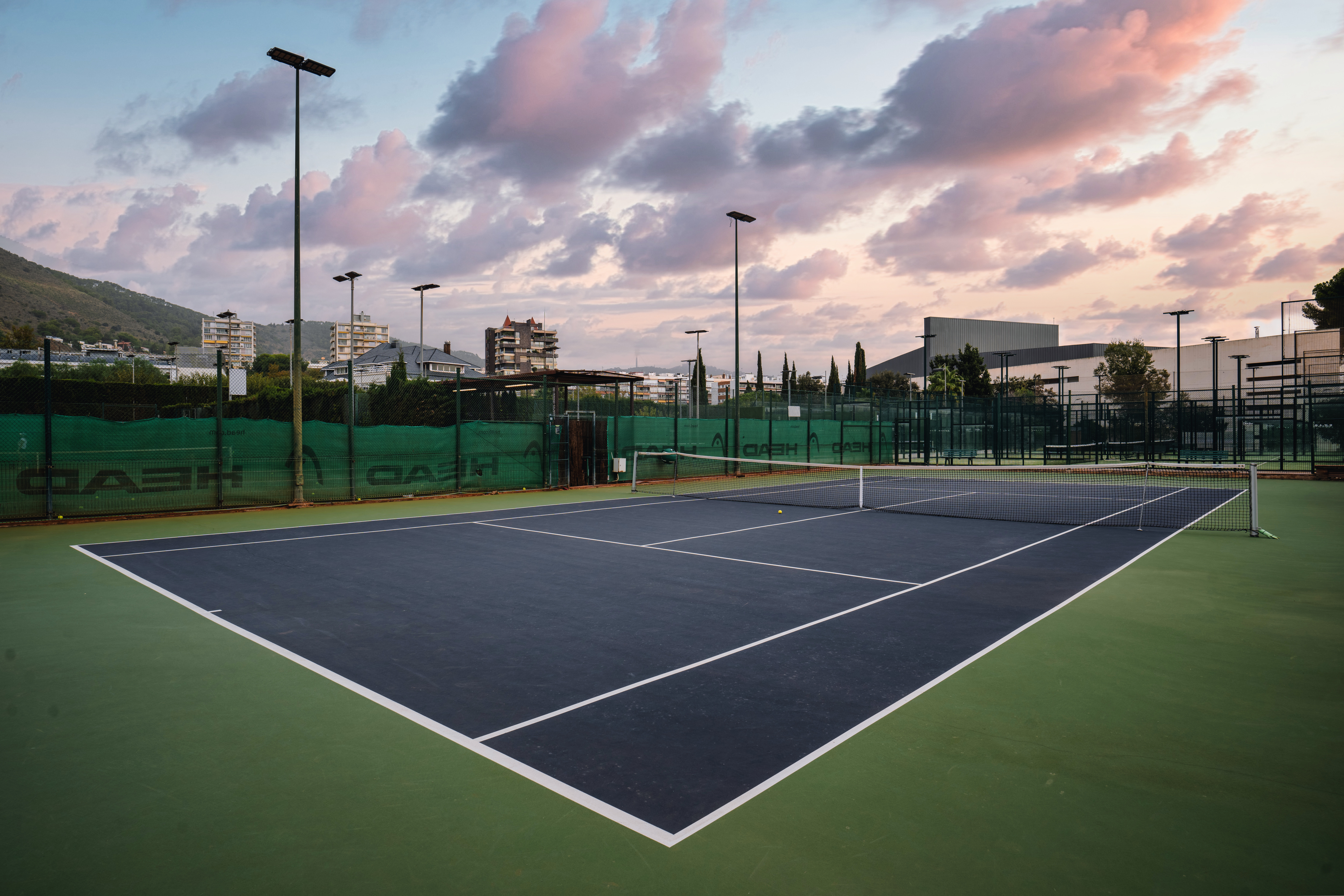 Outdoor tennis court