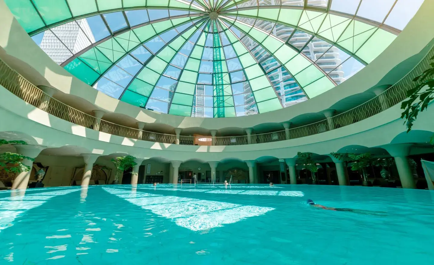 People relaxing in the spa
