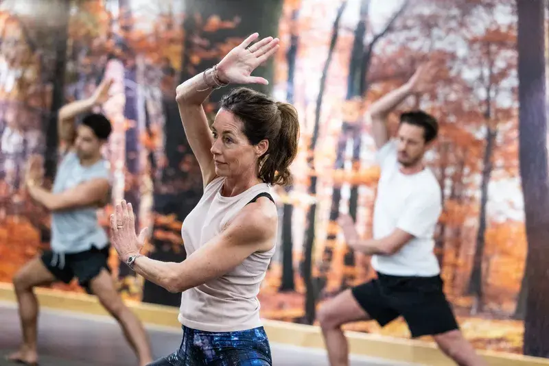 People in Yoga class