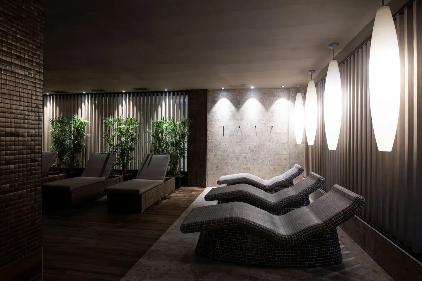 People relaxing in the spa