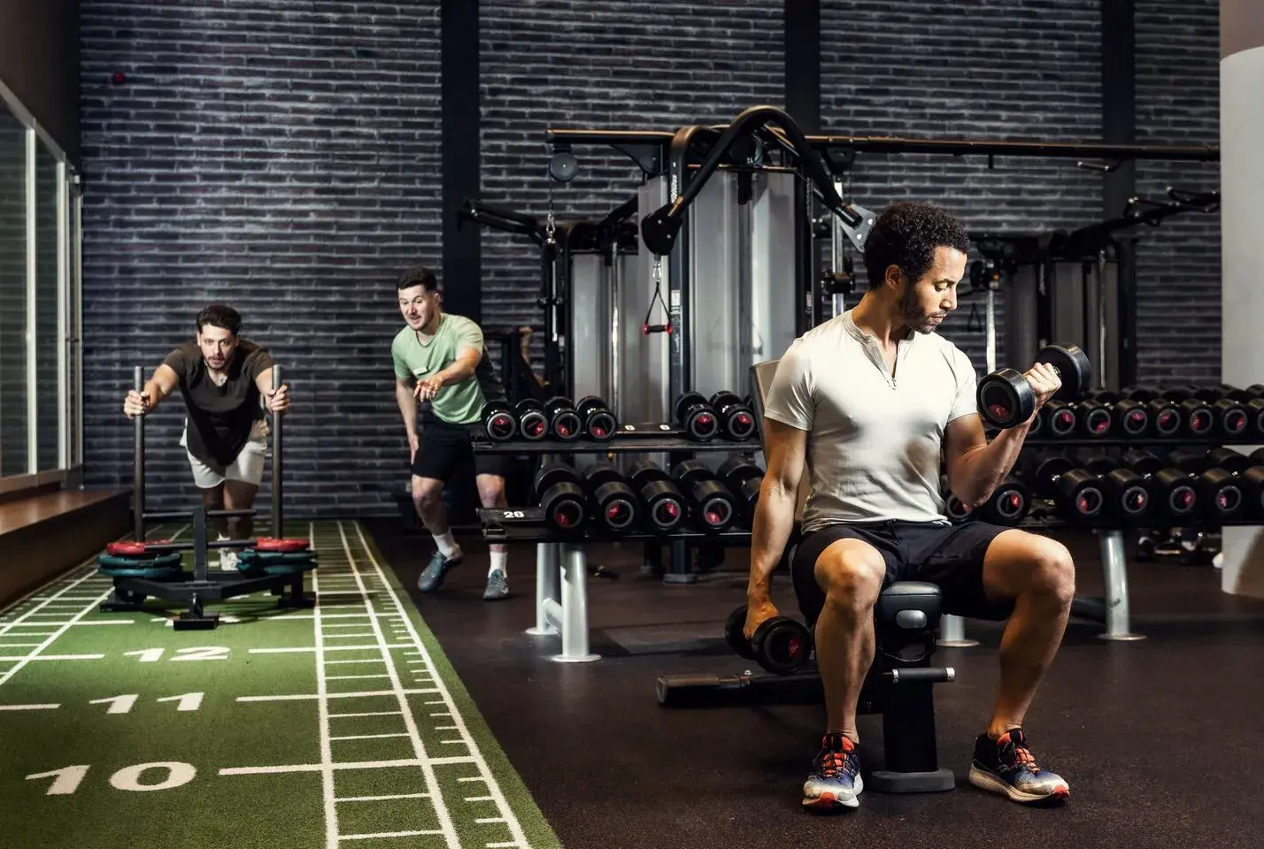 People working out in the gym