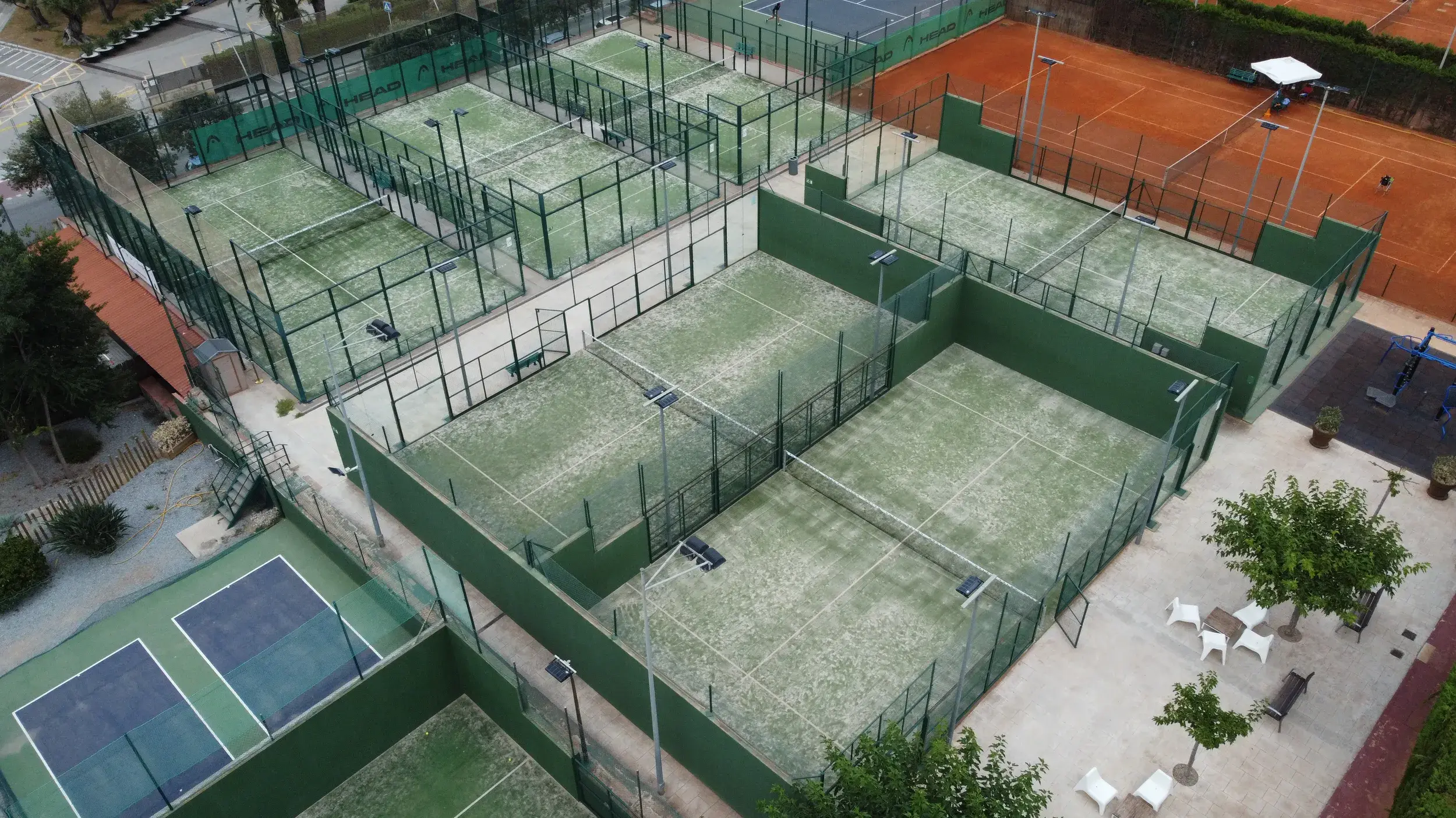 Outdoor tennis court