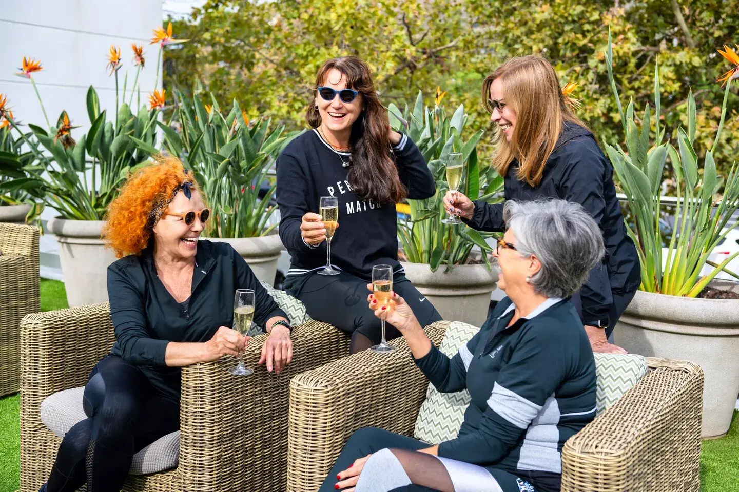 Eating on the terrace