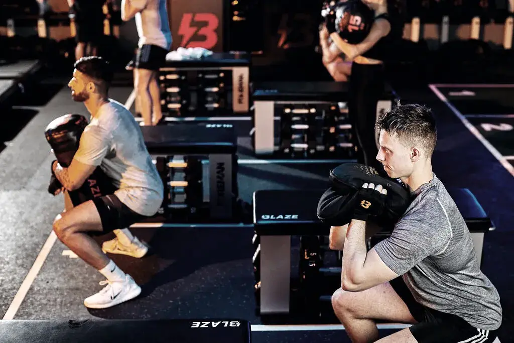 Squats during a David Lloyd Clubs BLAZE class