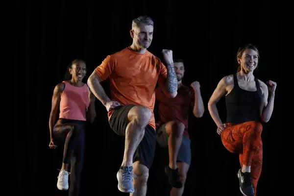 People participating in high intensity interval training