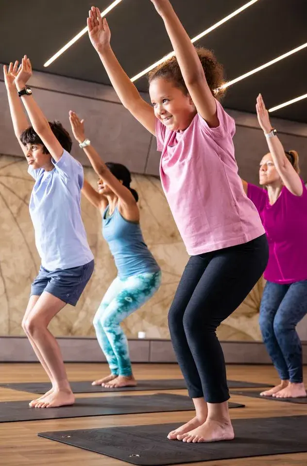 Father and daughter participating in Blaze class