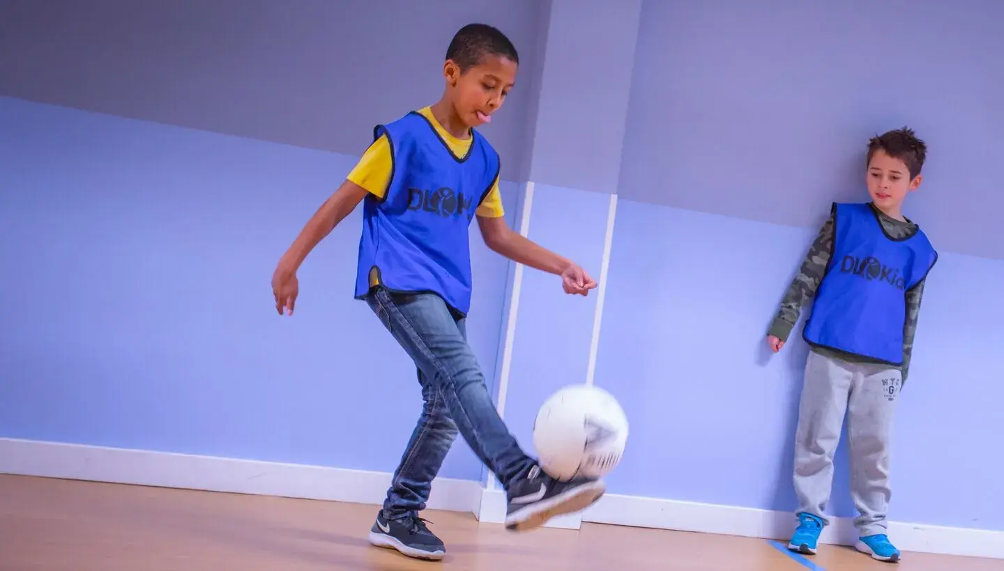 Kids playing football