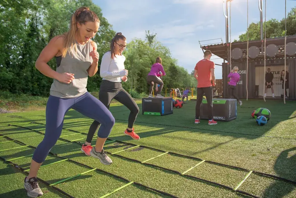Women doing HIIT classes