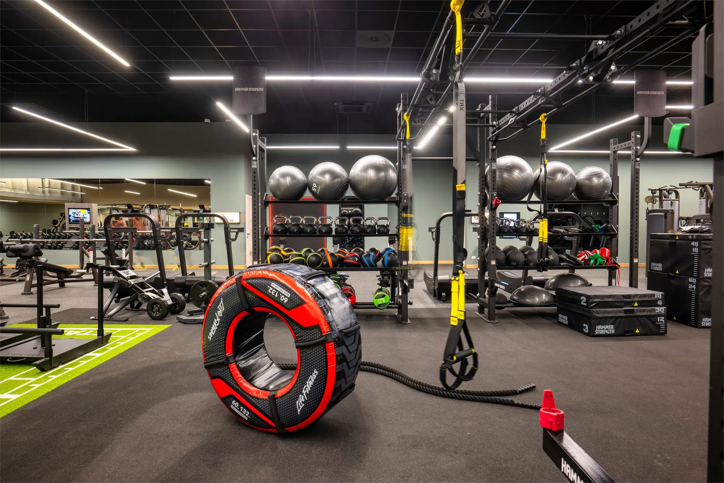 A man working out with a ball