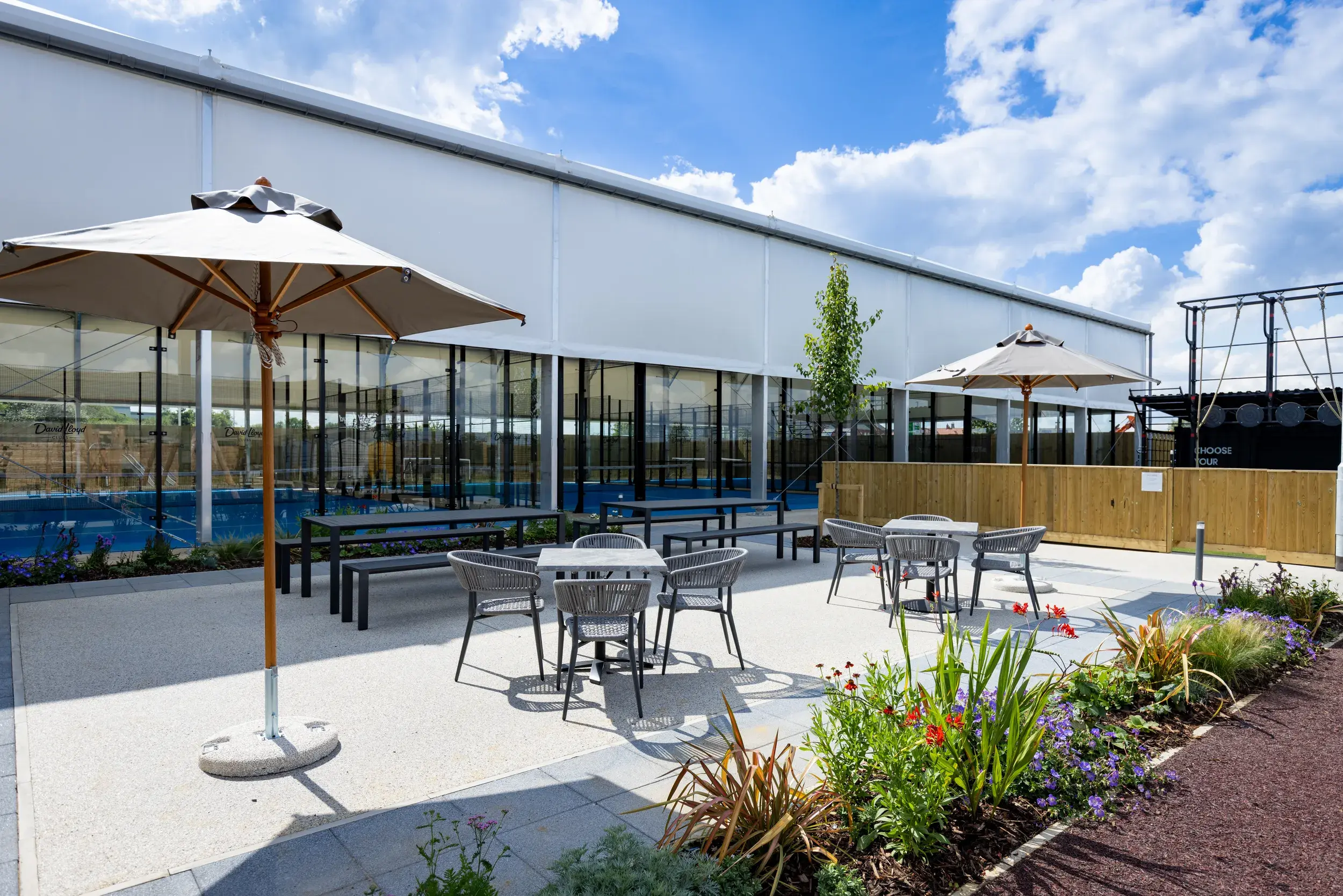 The outdoor terrace