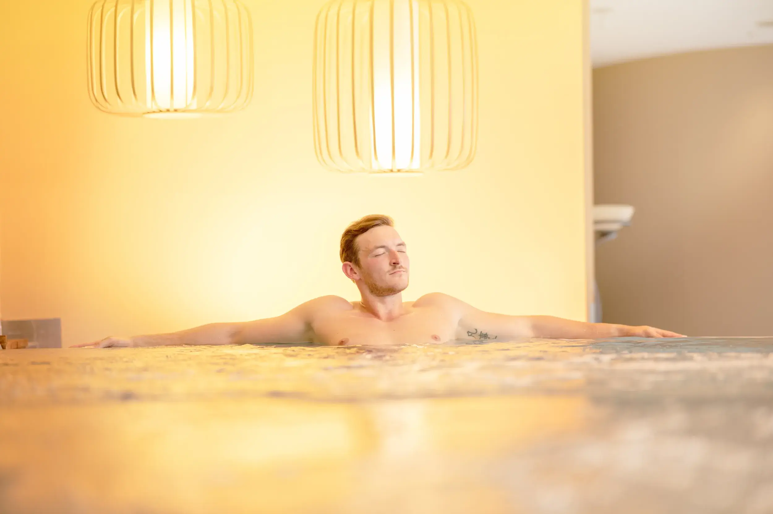 Relaxing in the whirlpool