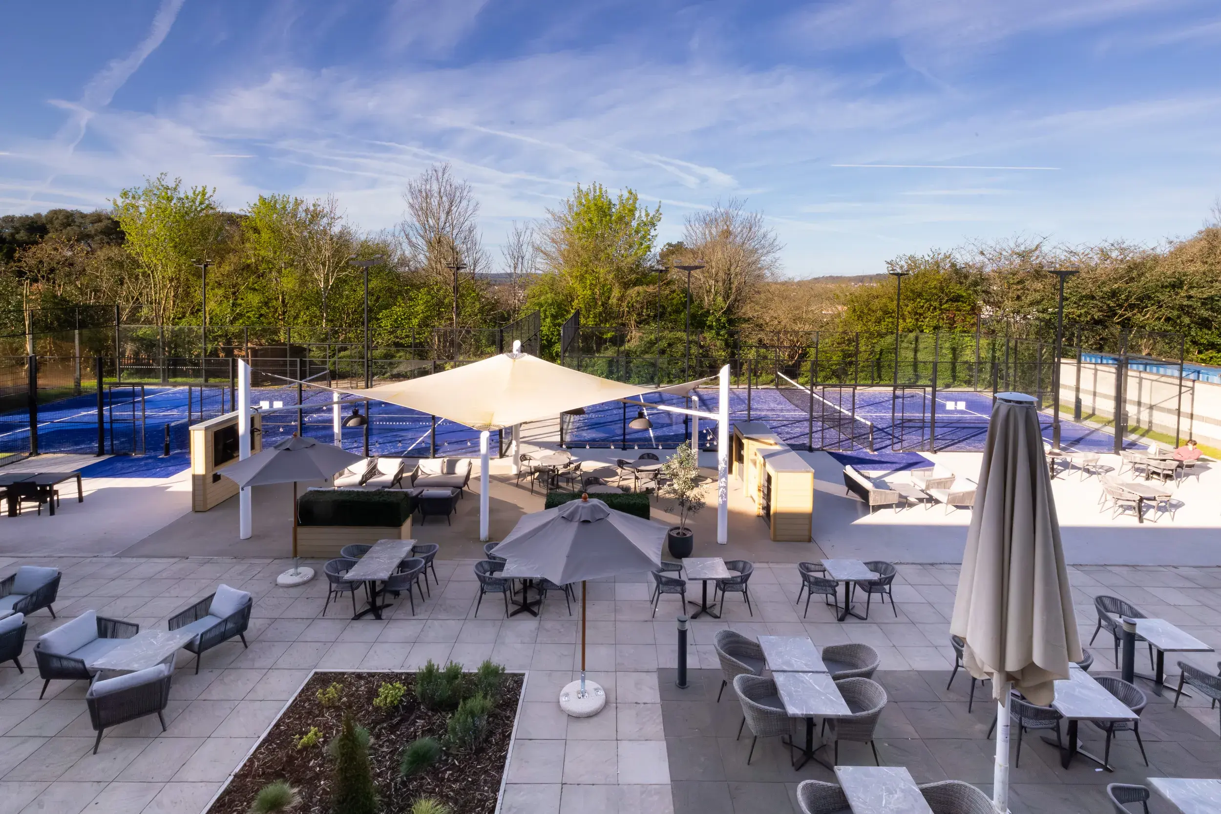 The outdoor terrace
