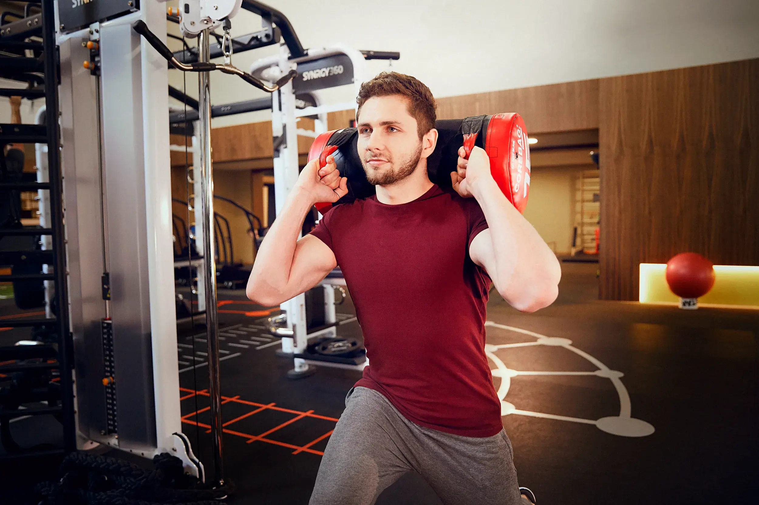 A man working out in the gym
