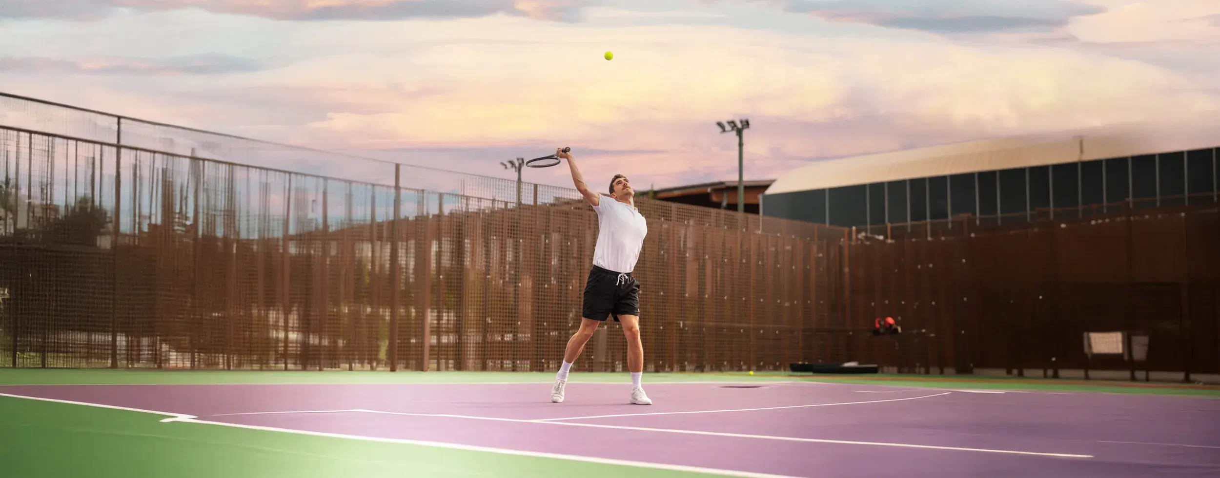 a man playing padel 
