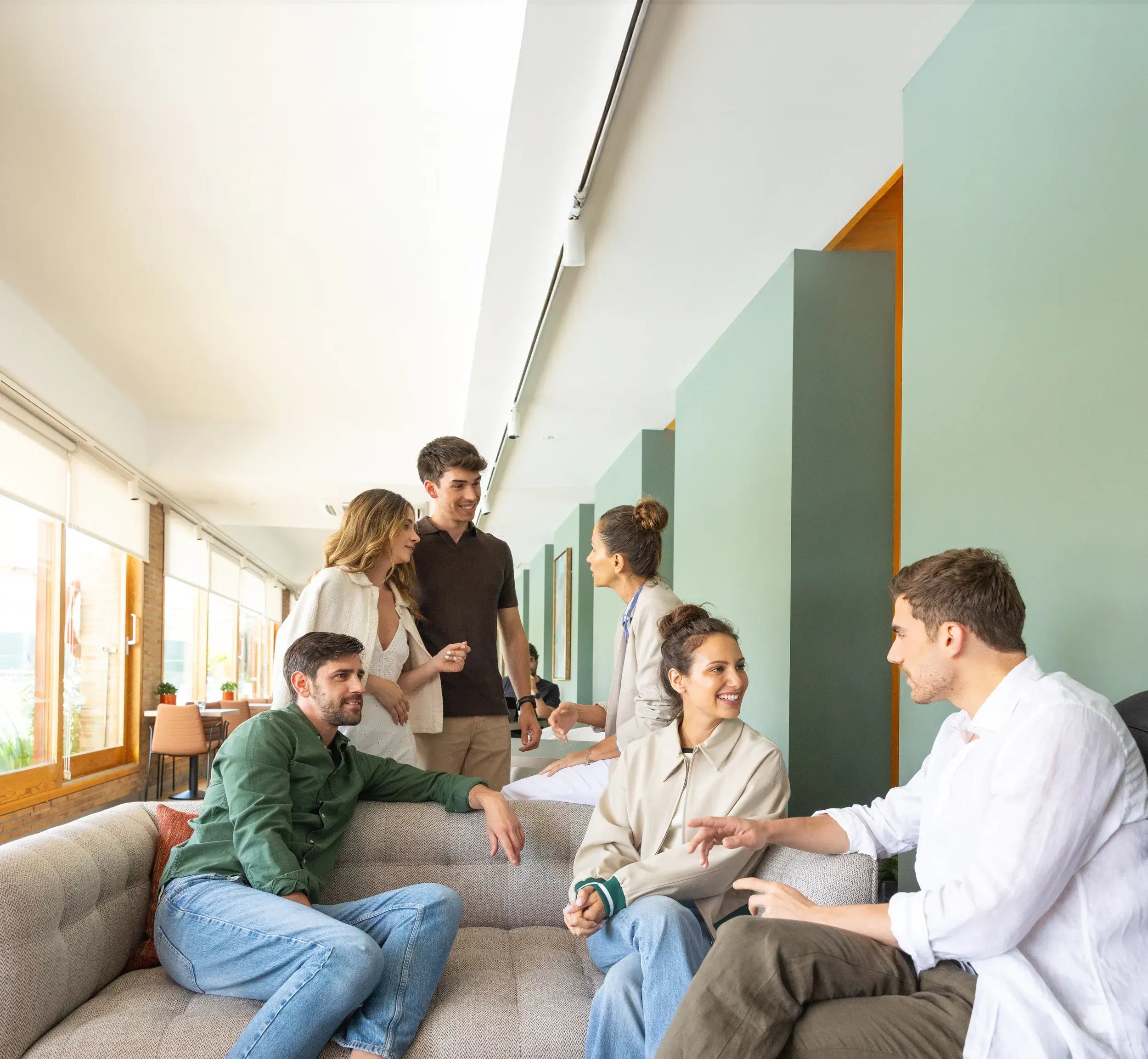 A group of people in the clubroom at David Lloyd La Finca