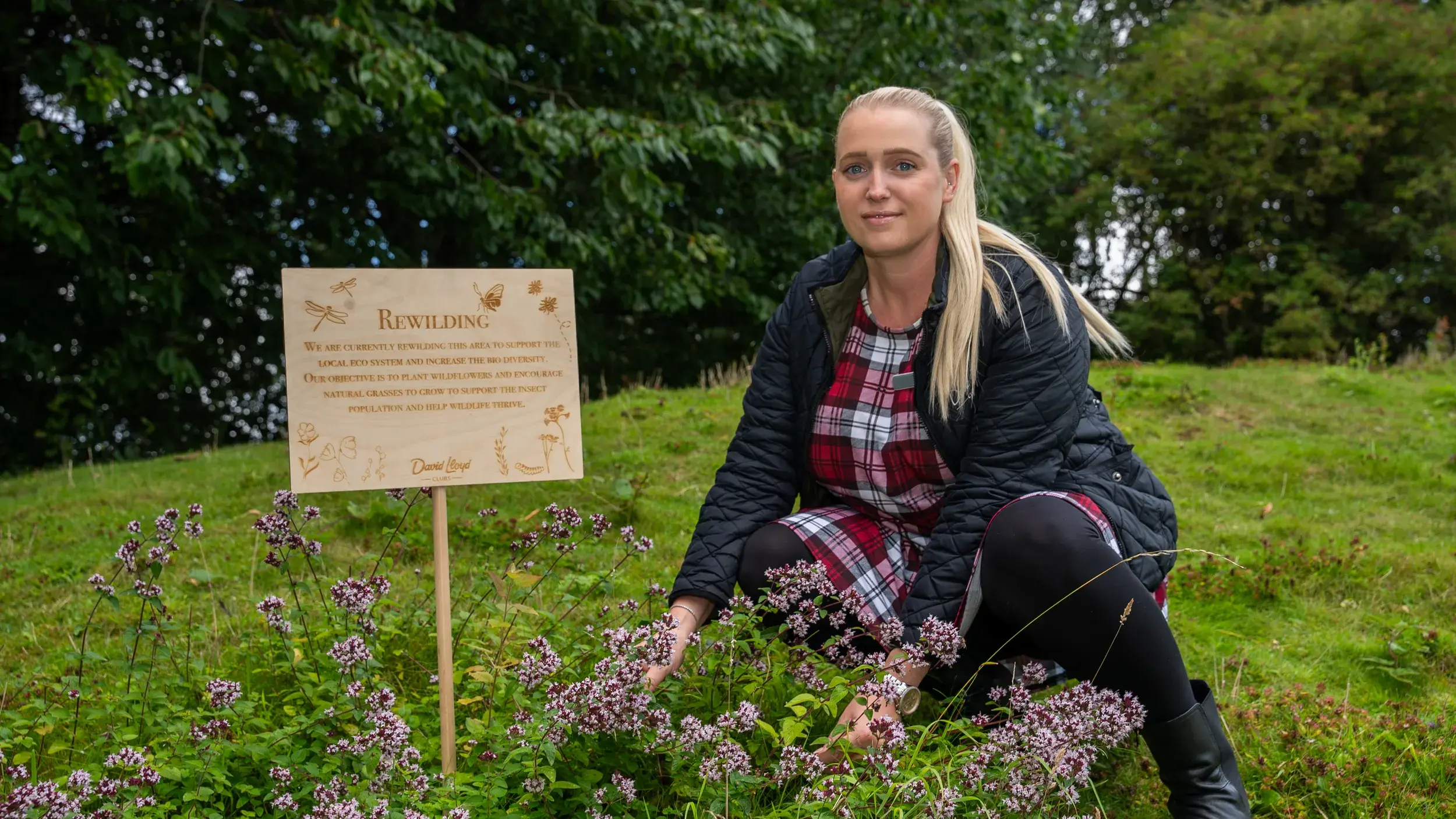 David Lloyd Clubs team member in the community garden