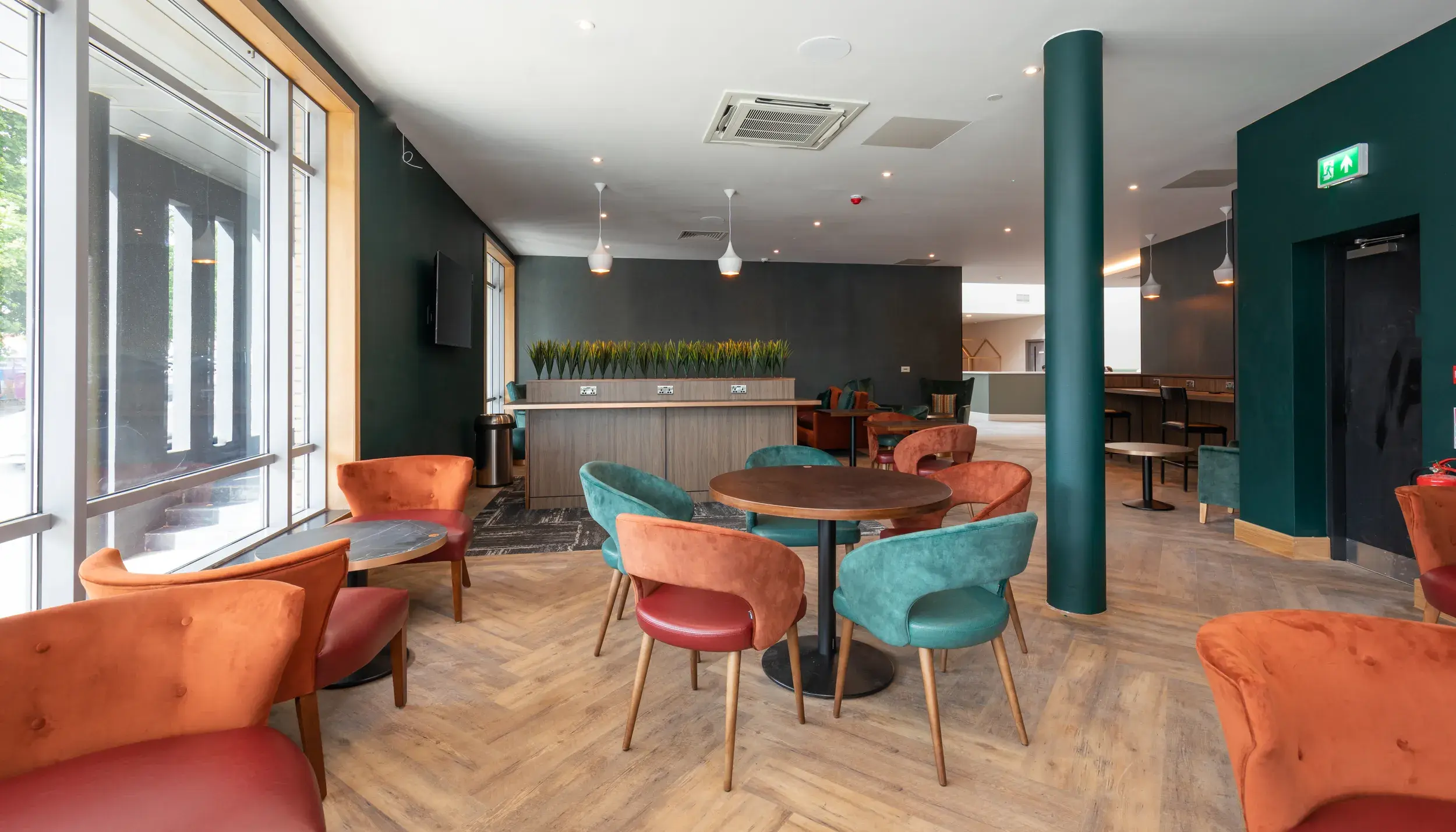 Comfortable and stylish seating in the Clubroom at Cricklewood Lane