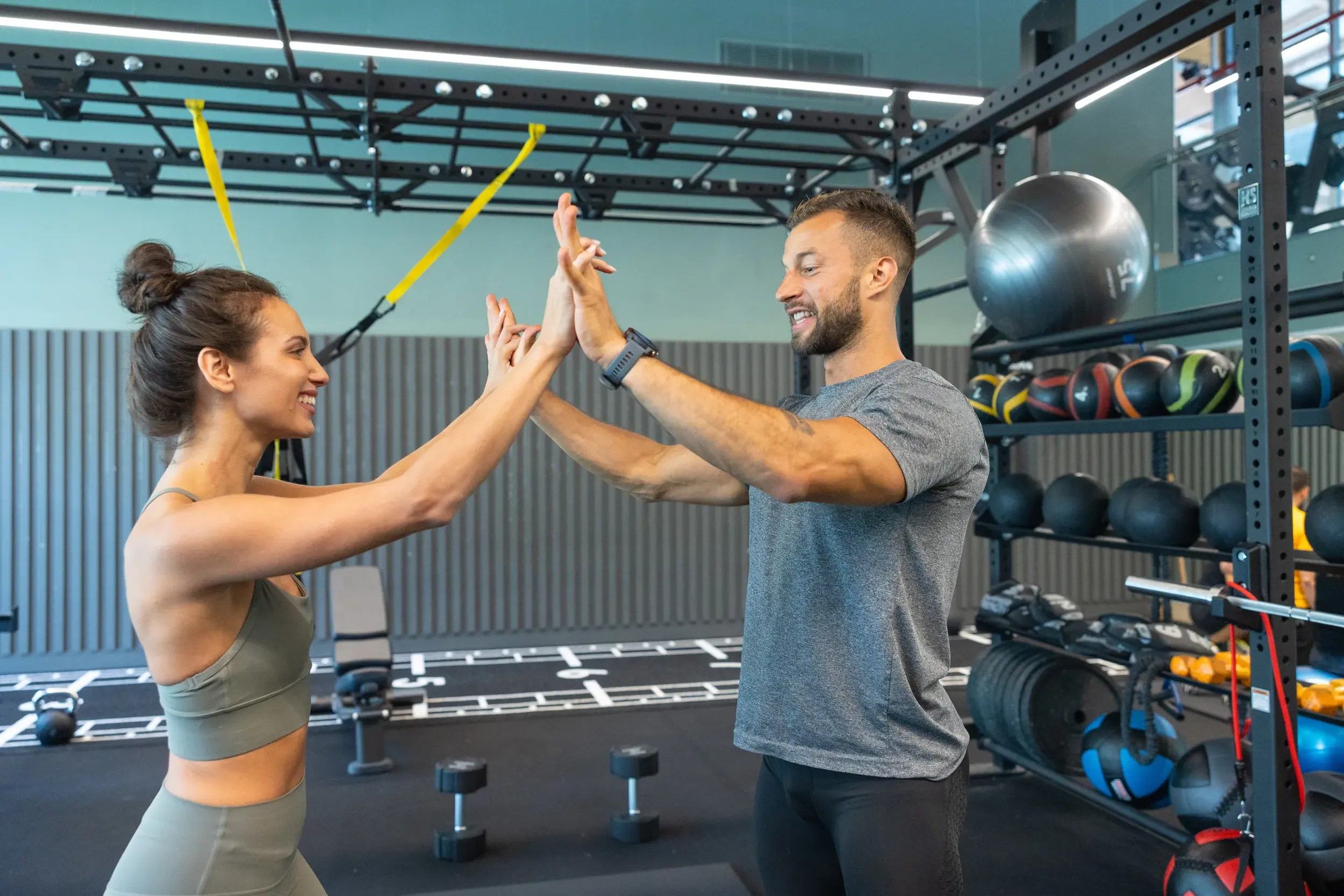 People working out in the gym