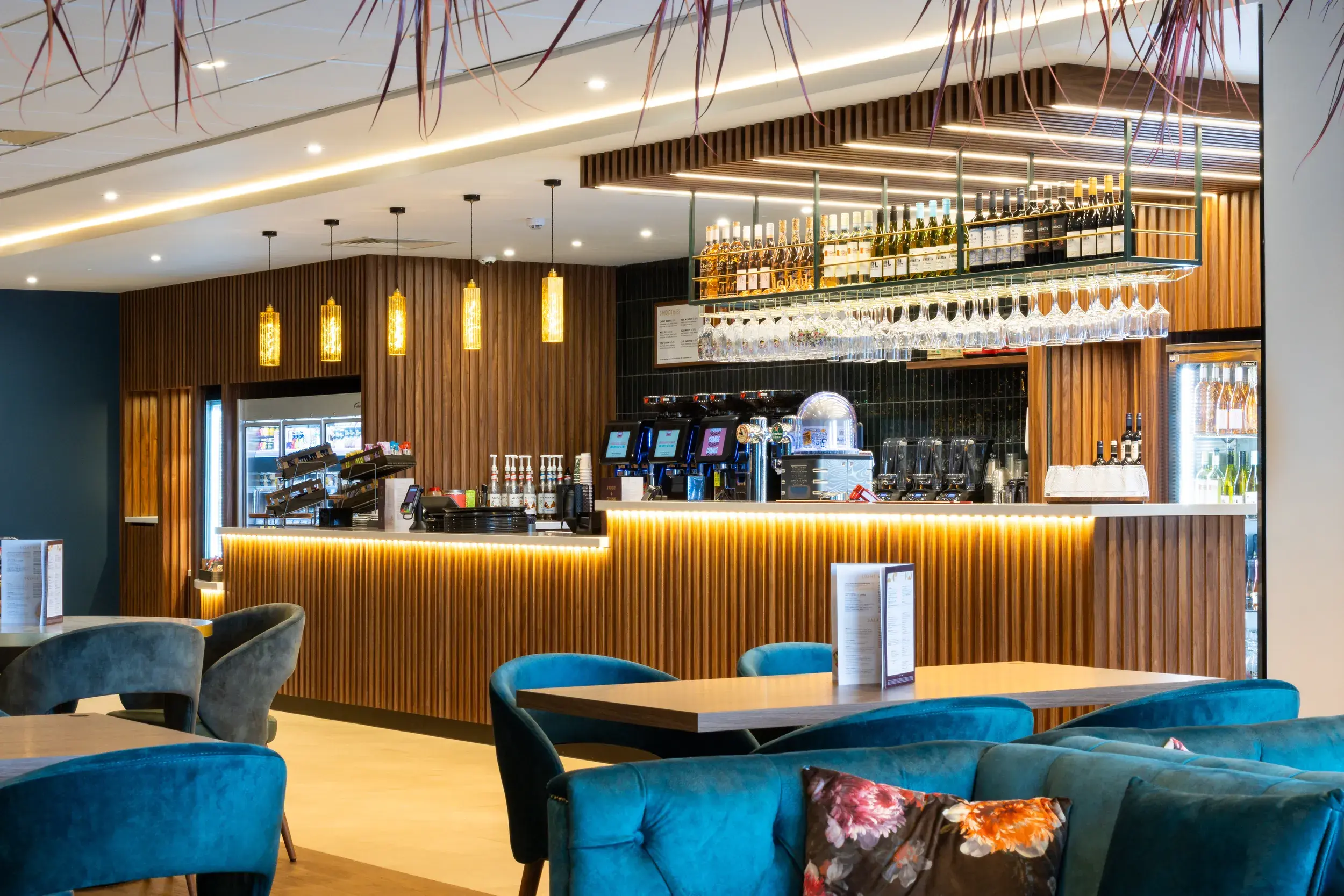 A comfortable seating area in the the Clubroom