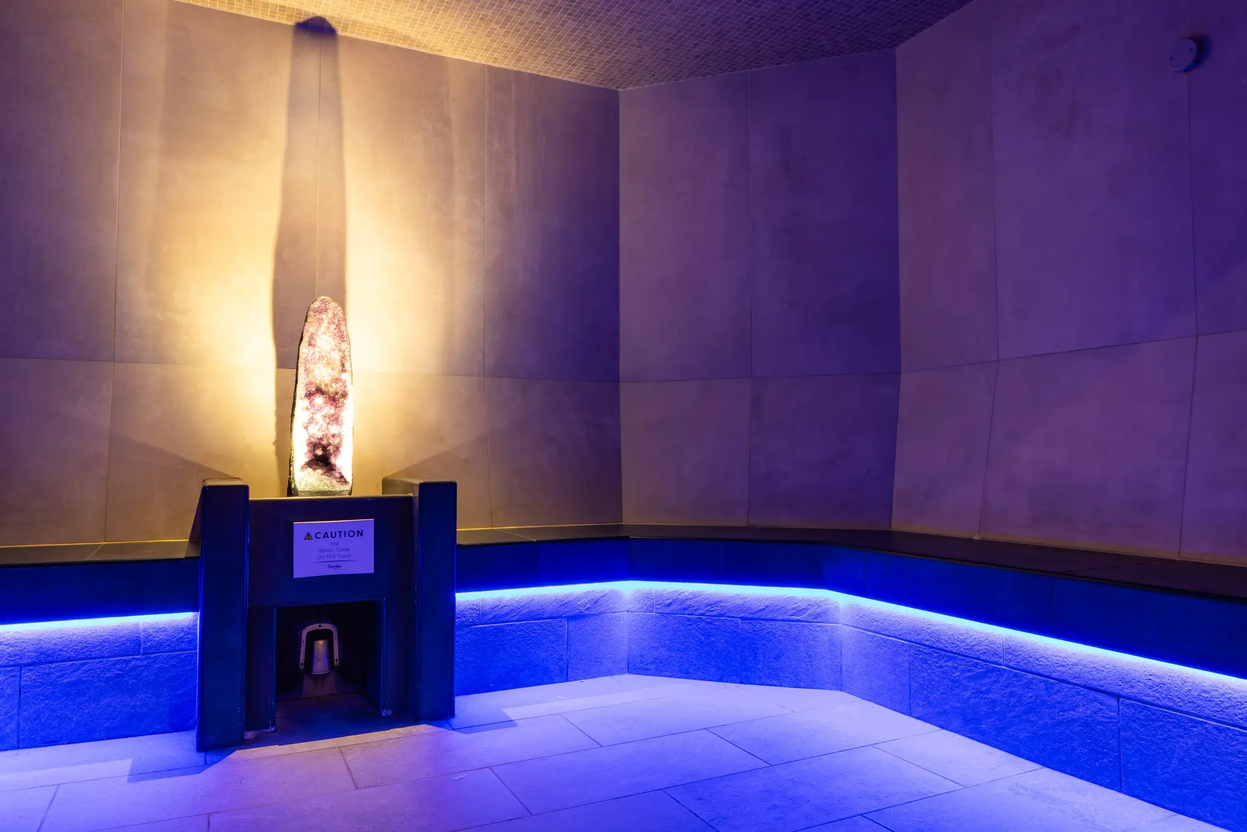 Crystal steam room