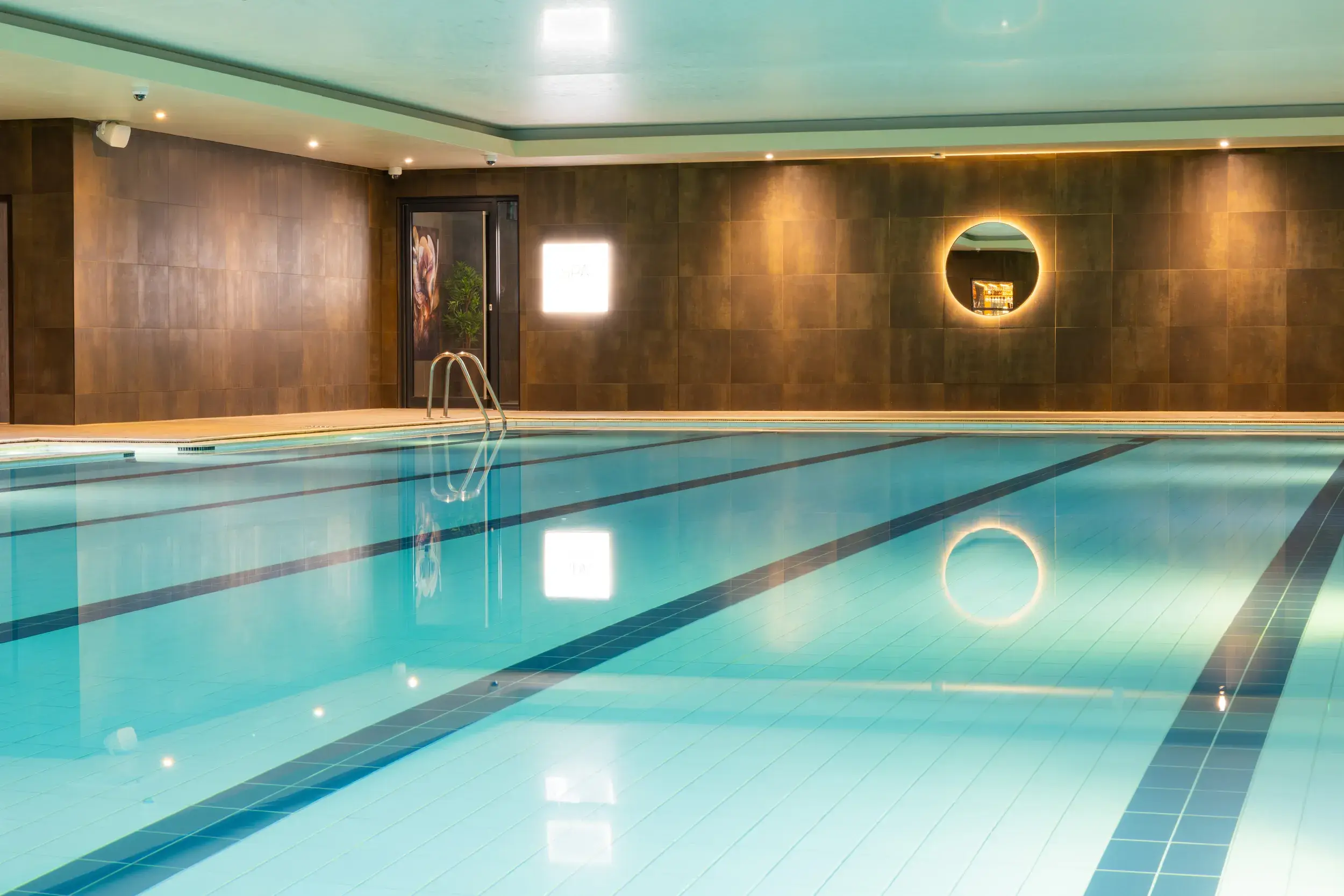 A tranquil indoor pool