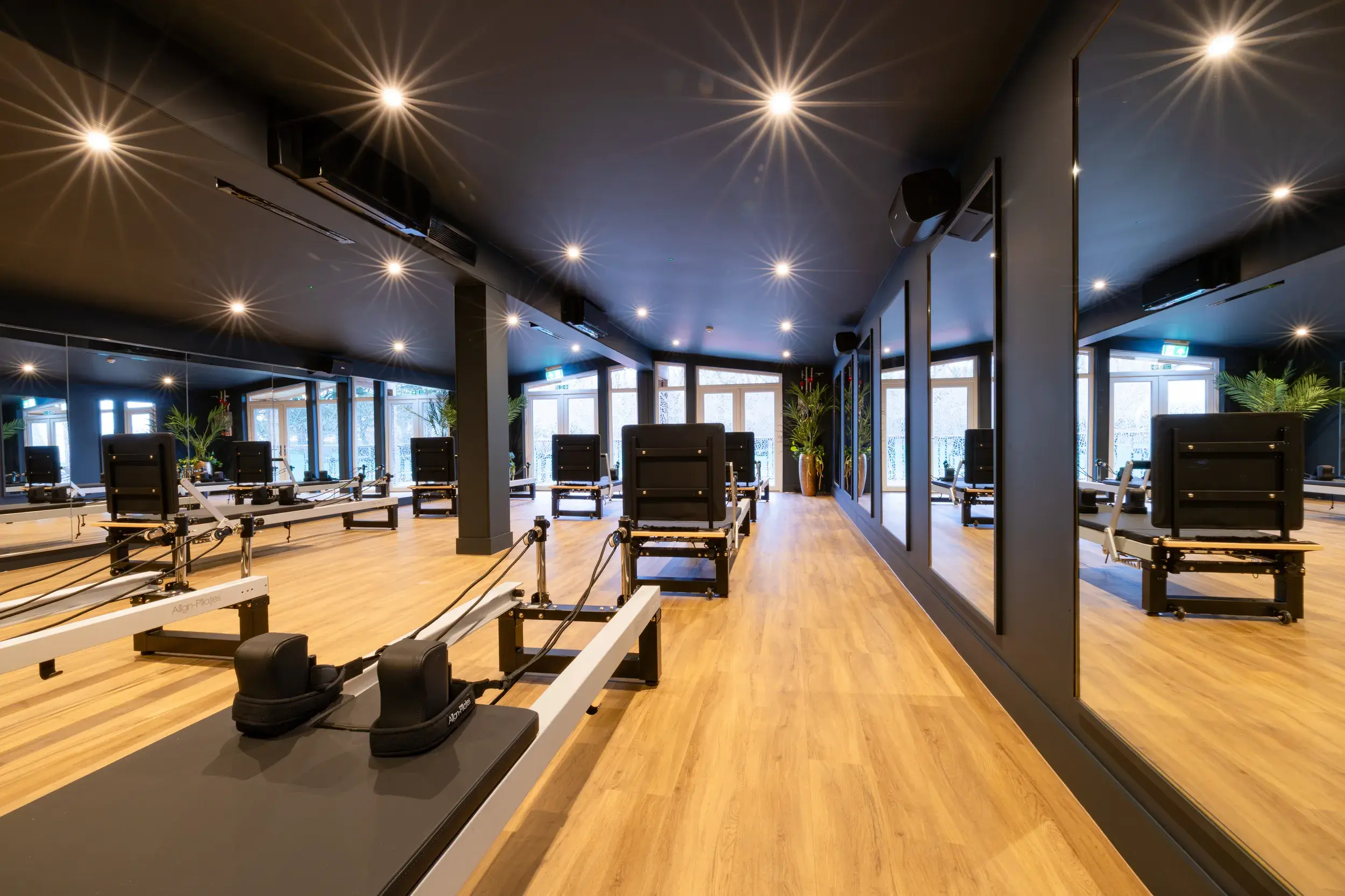 Reformer Pilates studio.