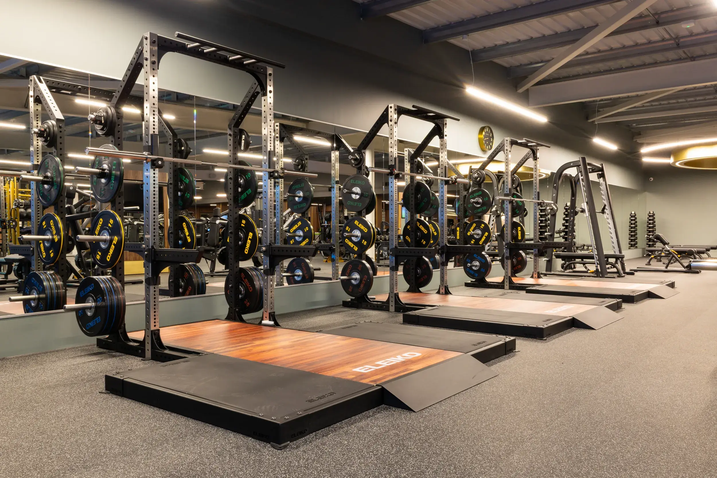 Two women working out in the gym