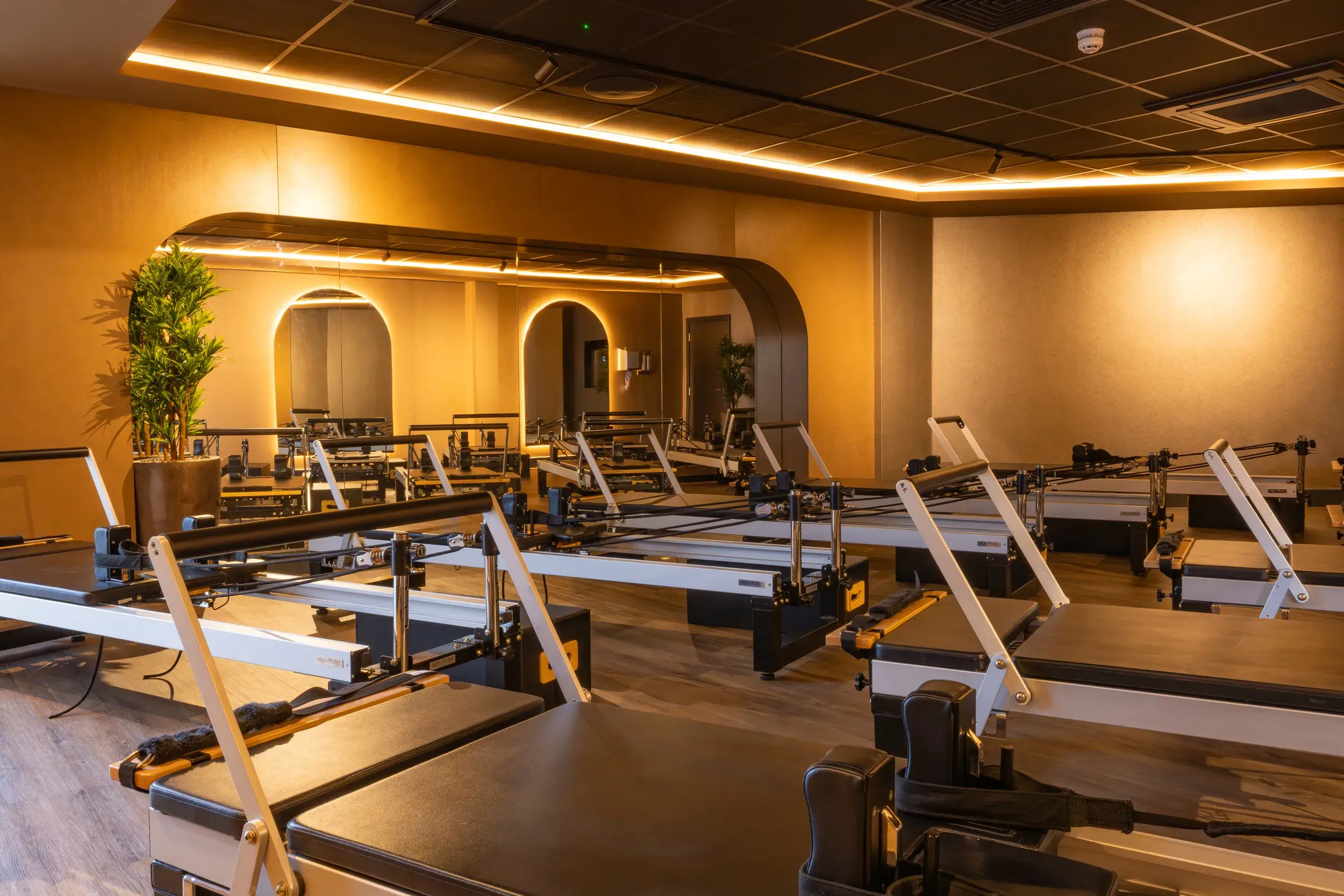 Close up of a Reformer Pilates machine