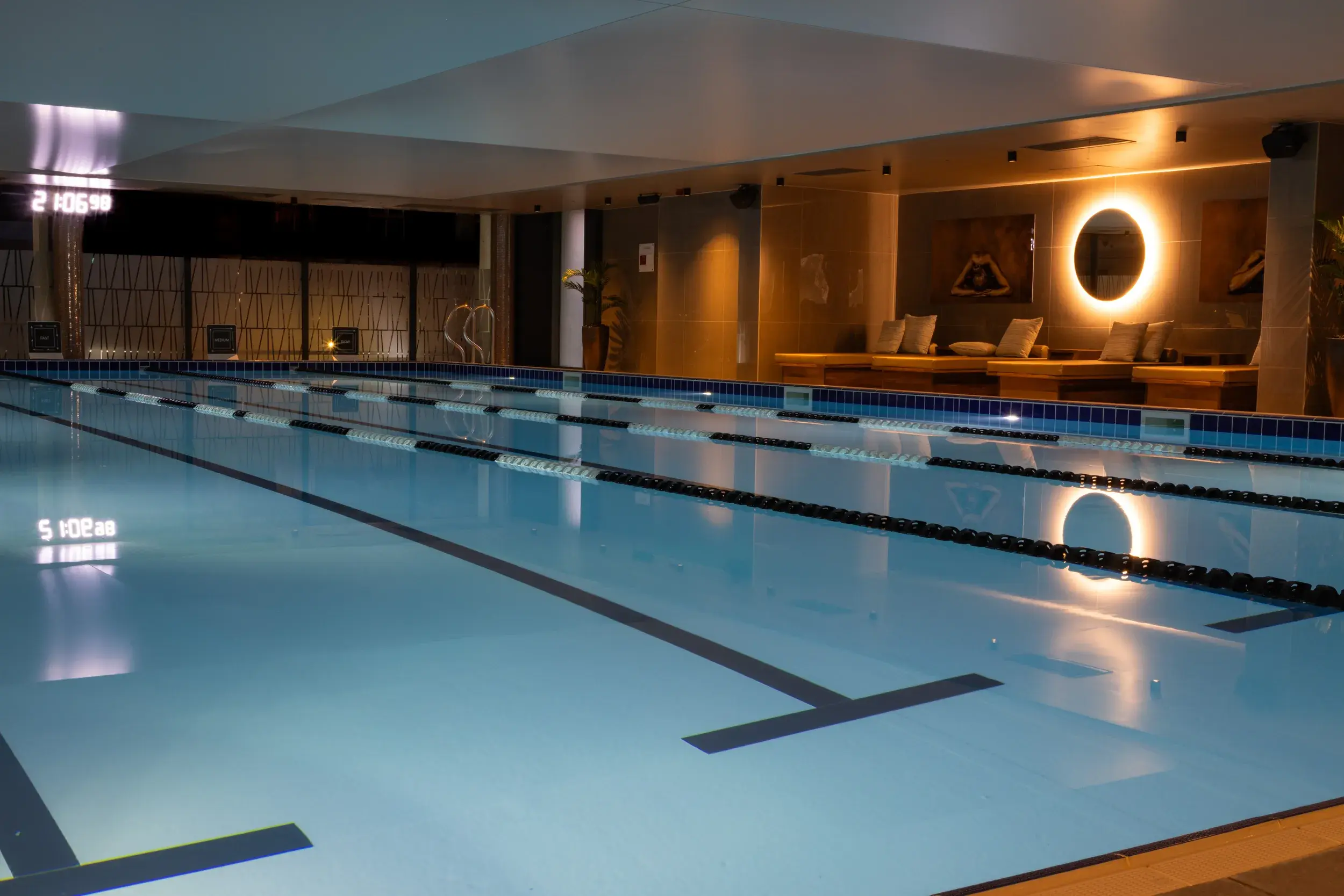 A tranquil inoor pool
