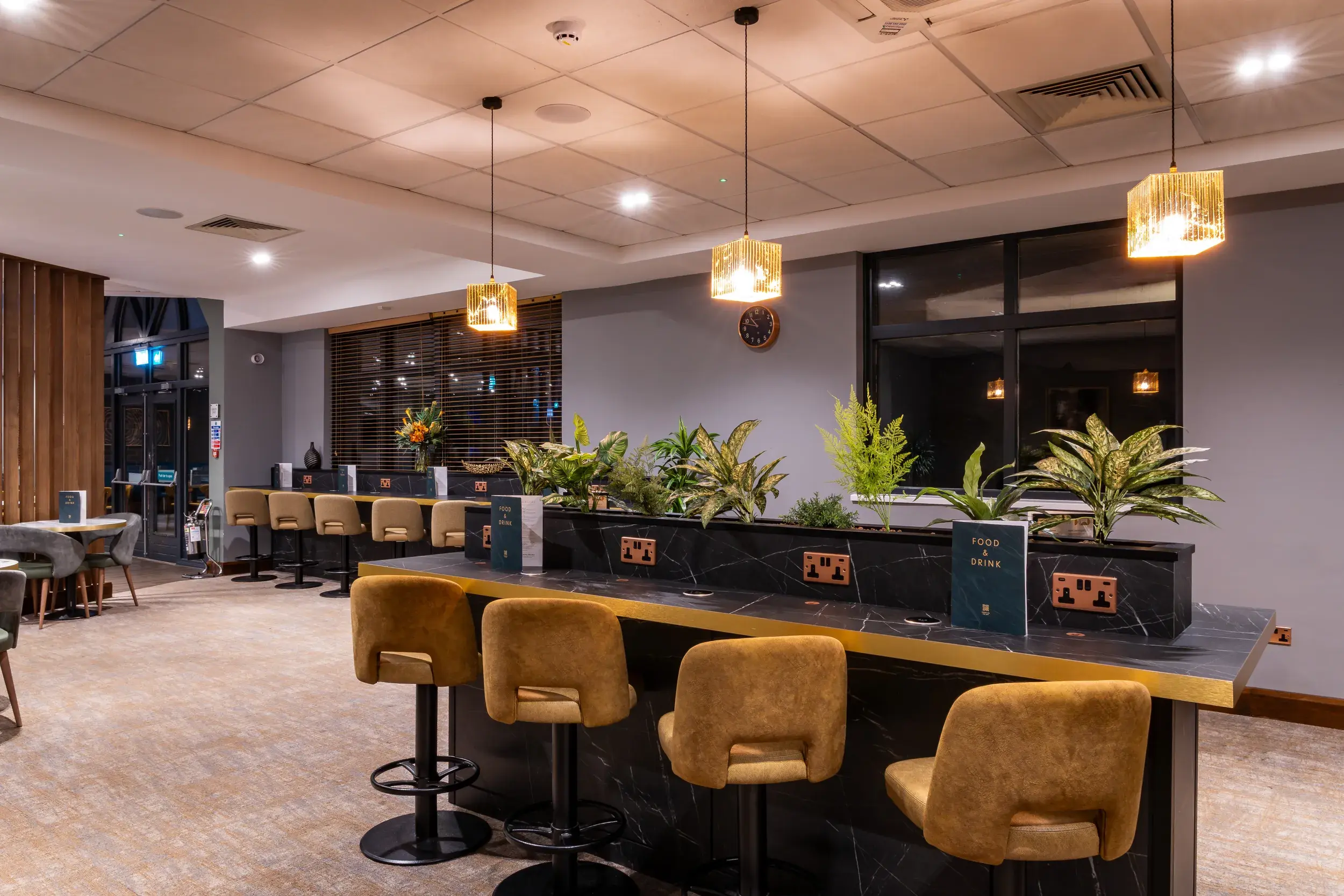 Desks with charging points