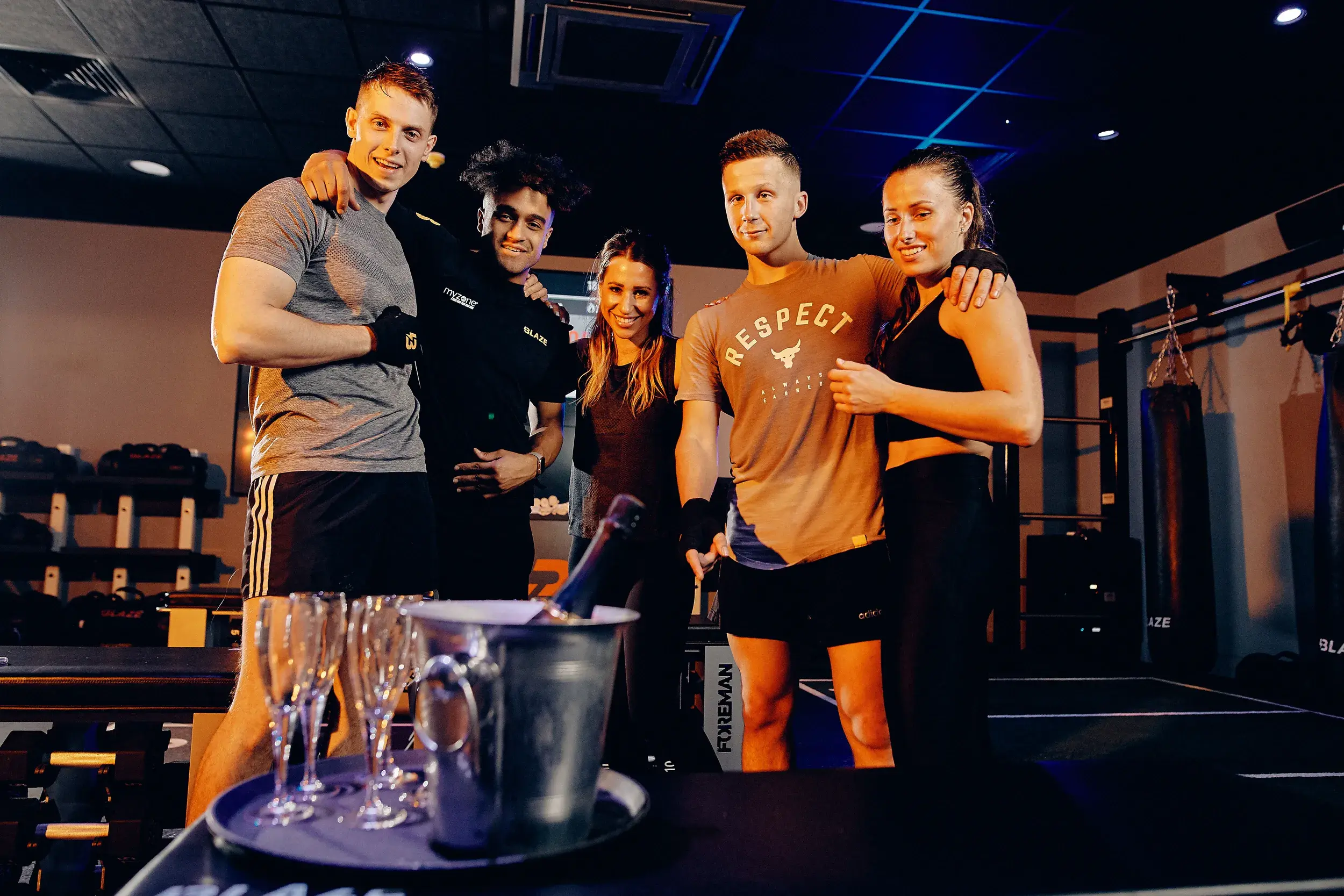 A group standing together in the Blaze studio