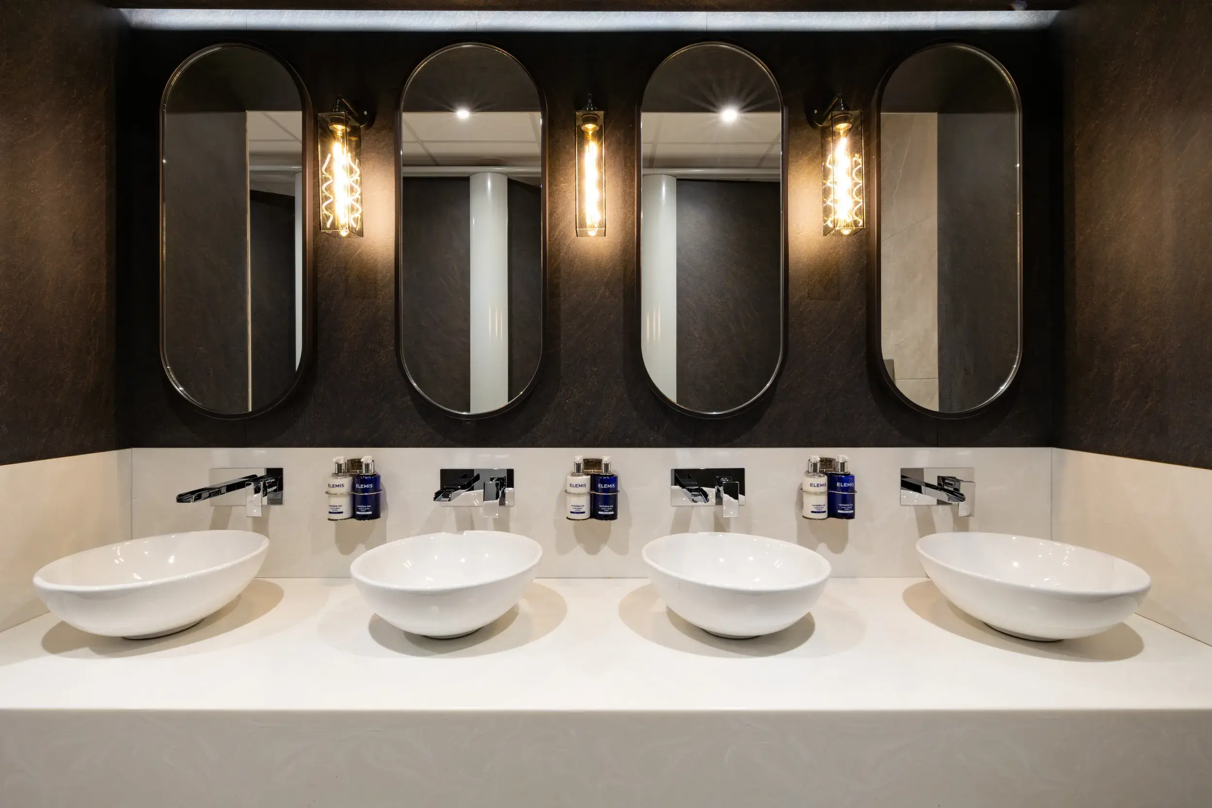 Sinks with Elemis products