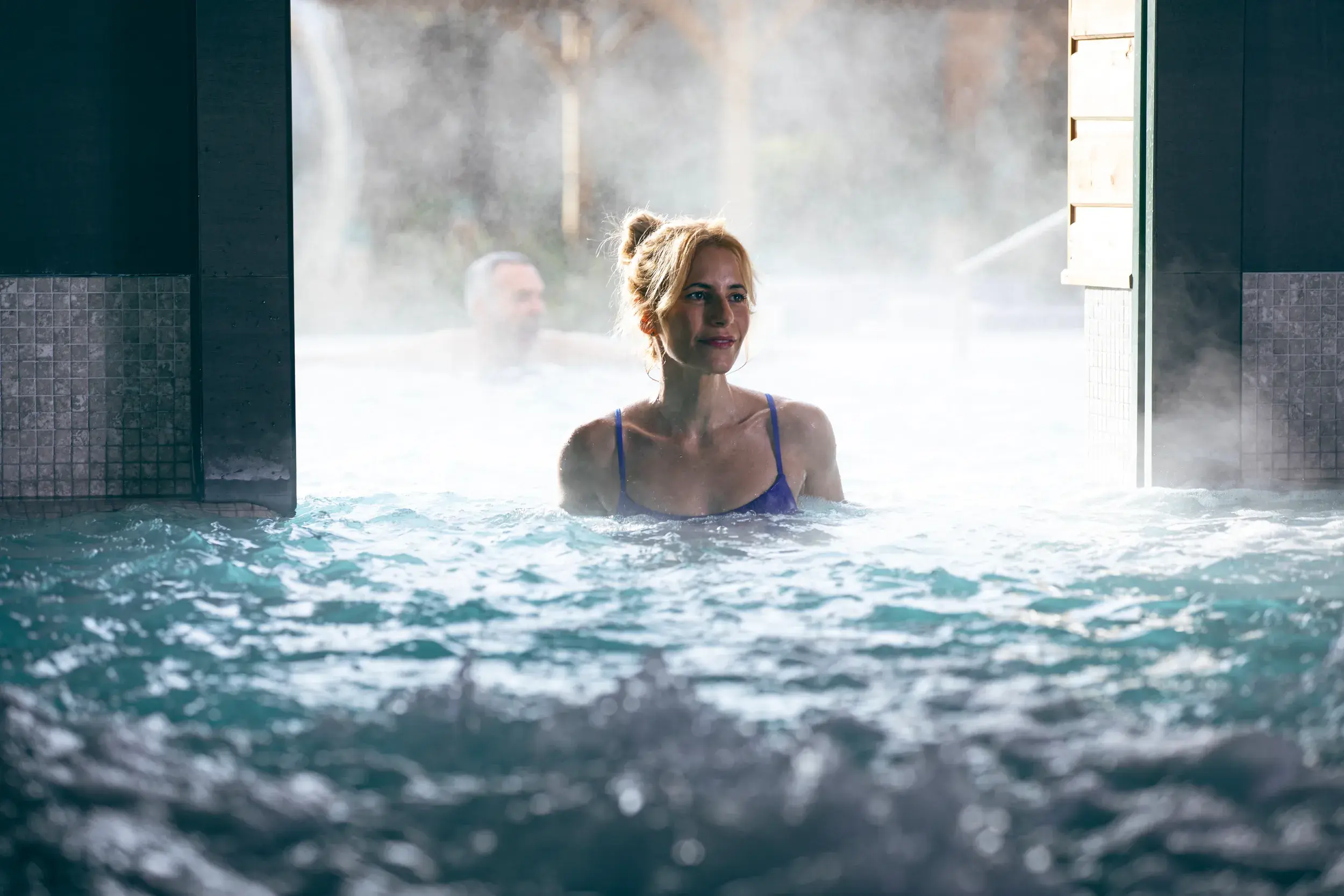 A woman in the whirlpool at David Lloyd Herne Bay