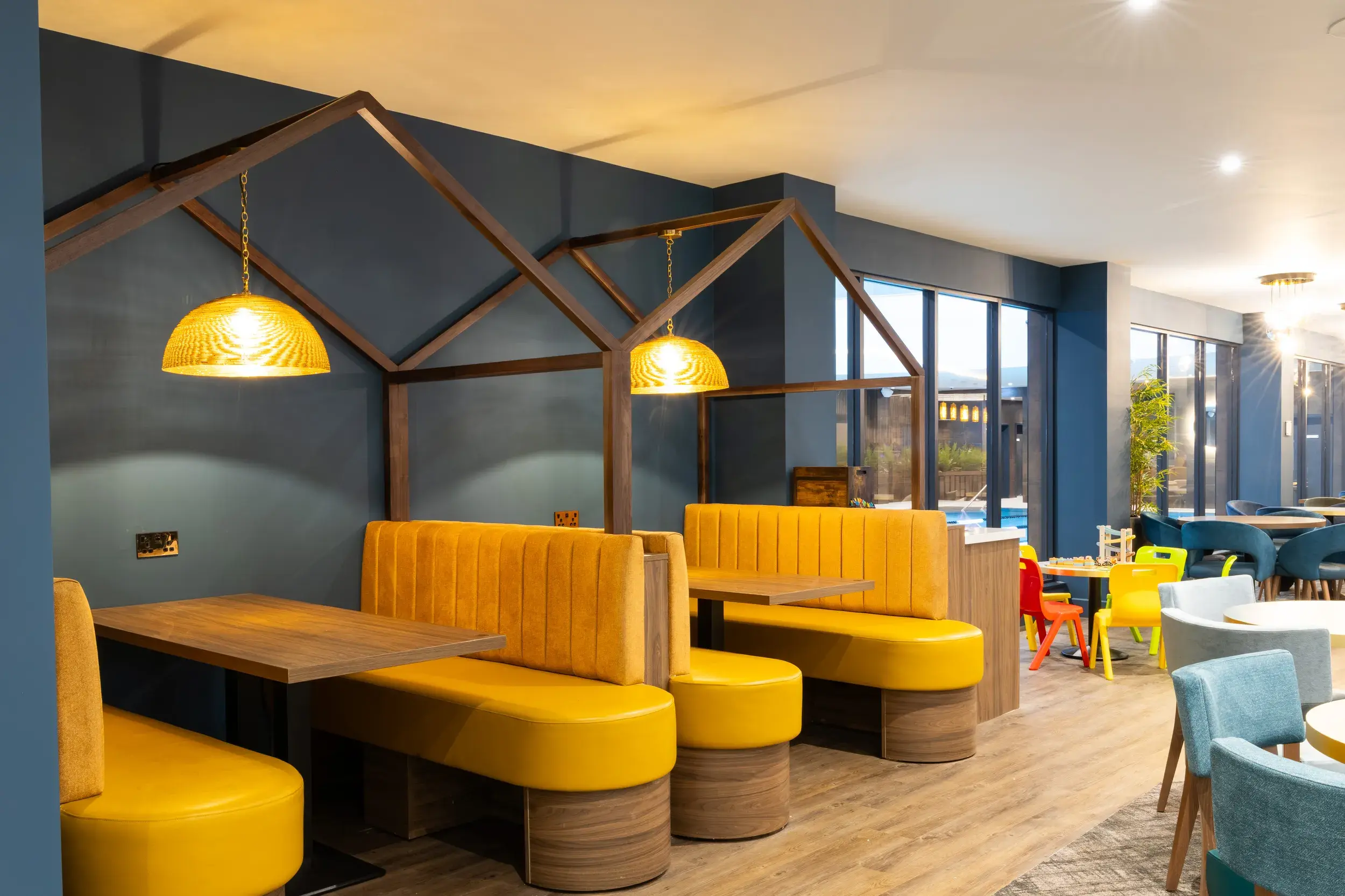 A comfortable seating area in the the Clubroom