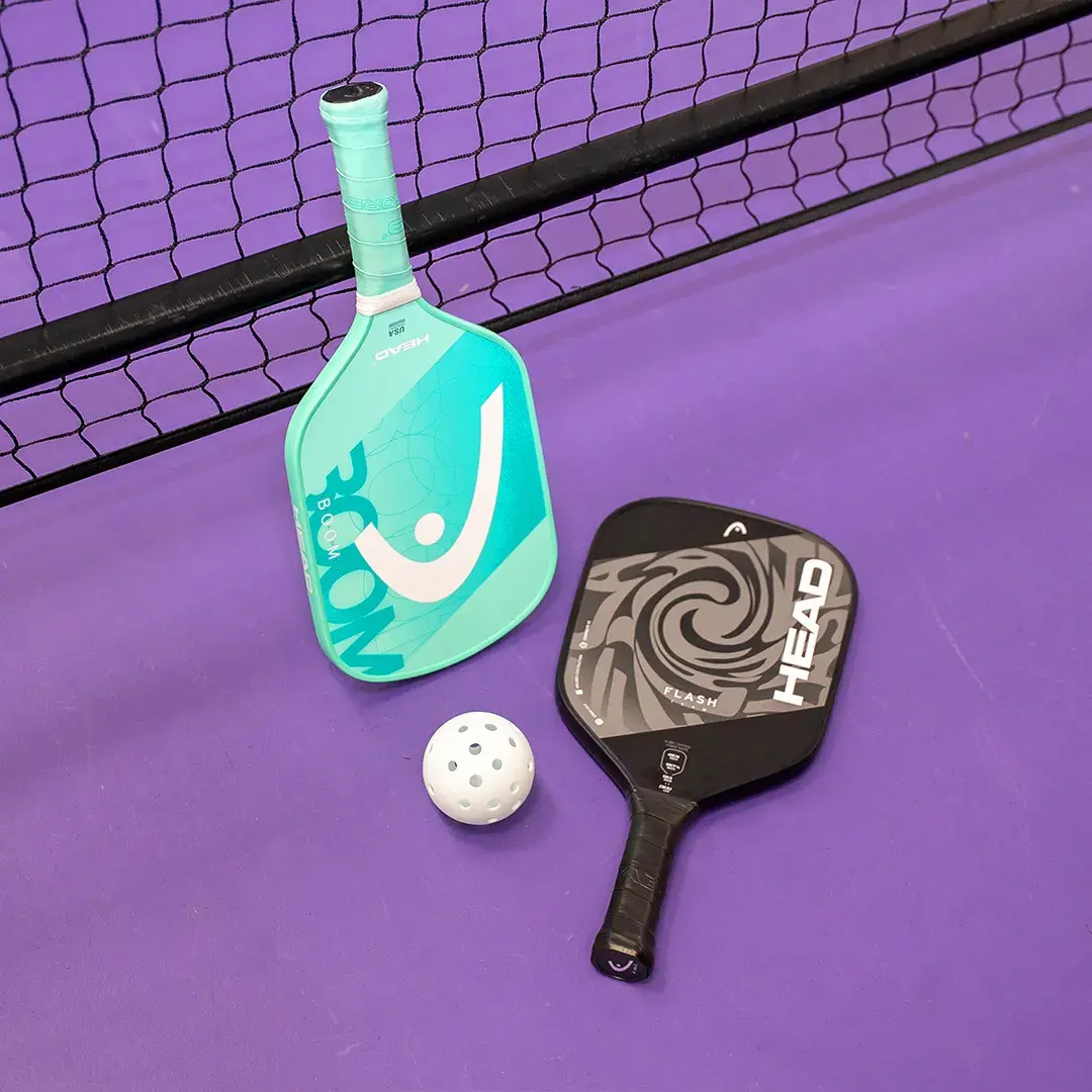 Pickleball paddles.