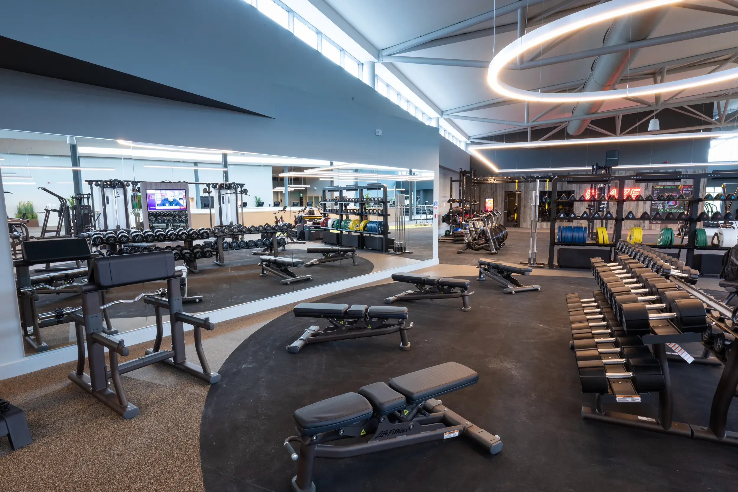 A selection of weights and equipment at Cricklewood Lane