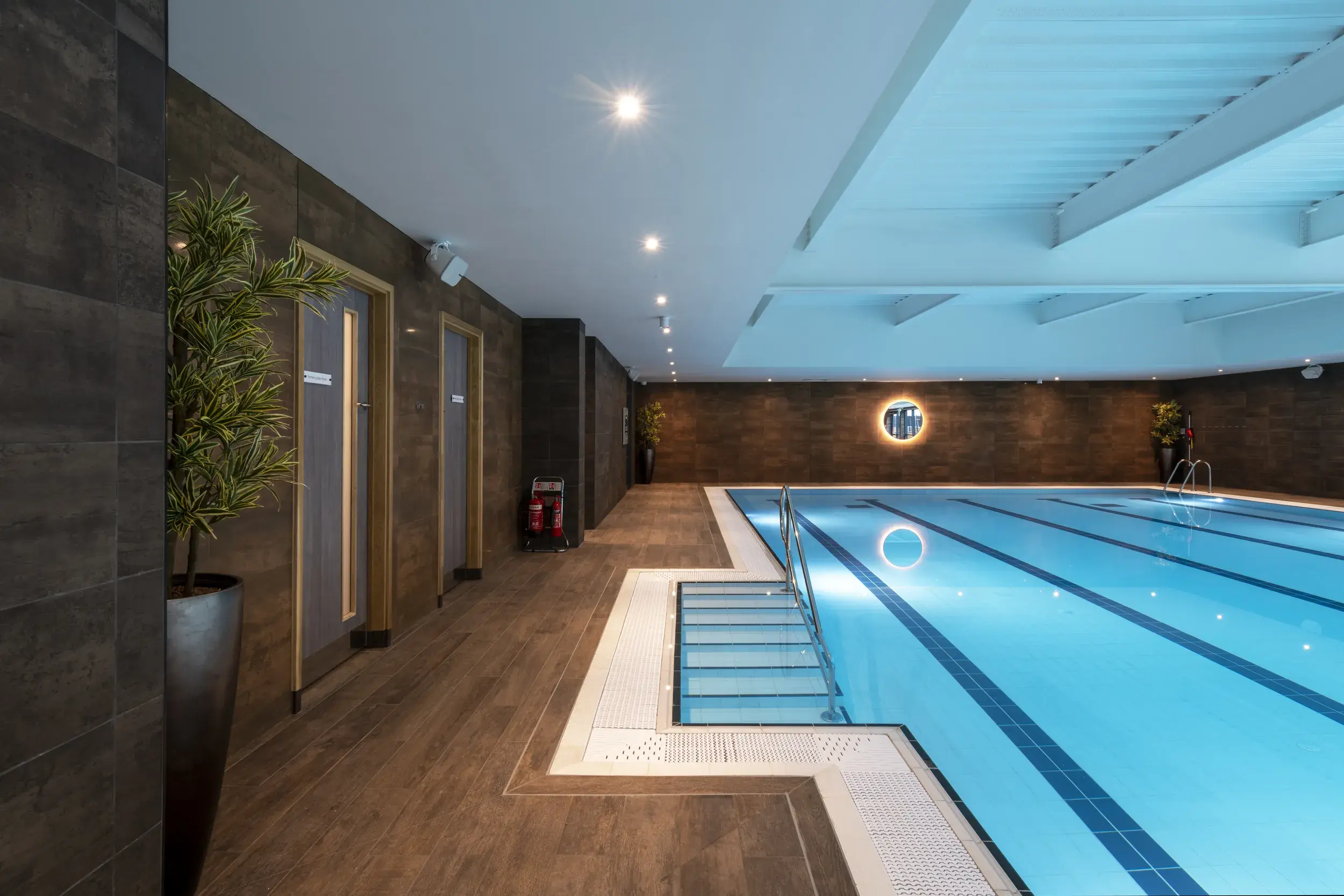 A tranquil indoor pool