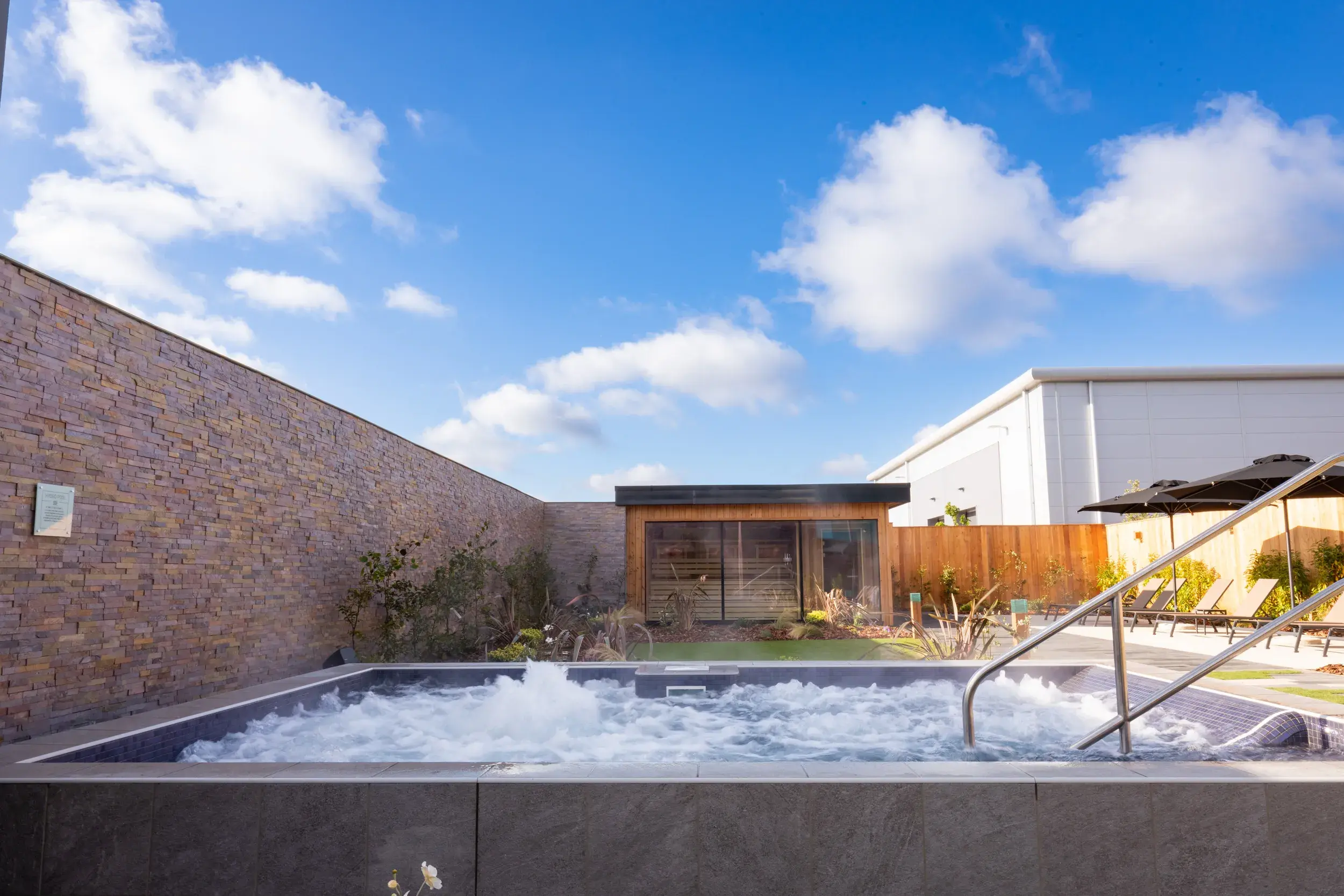 Outdoor spa garden whirlpool