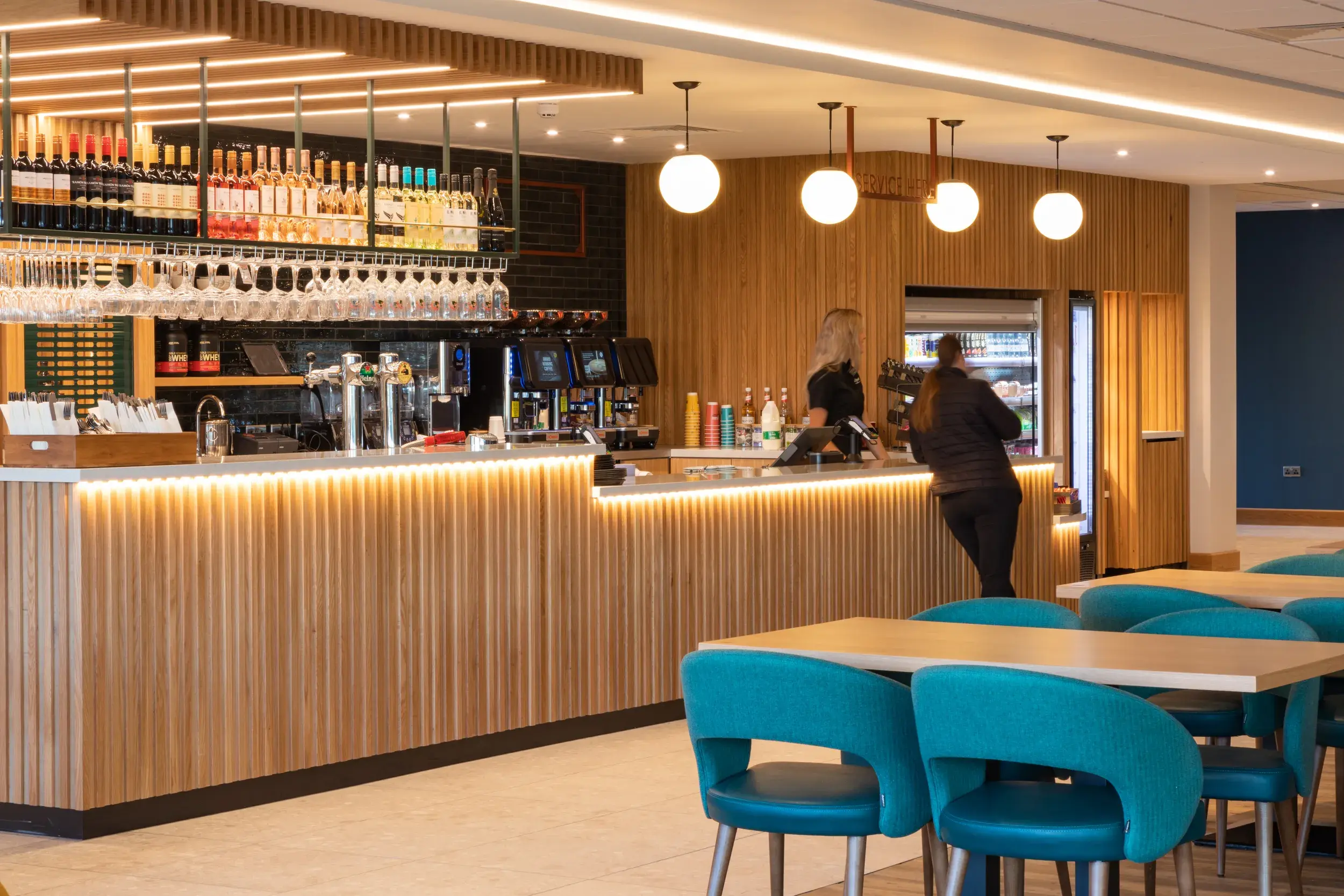 The clubroom bar