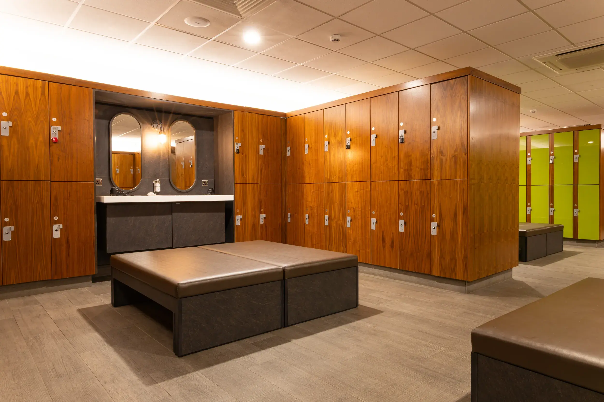 Changing rooms at David Lloyd Weybridge Brooklands