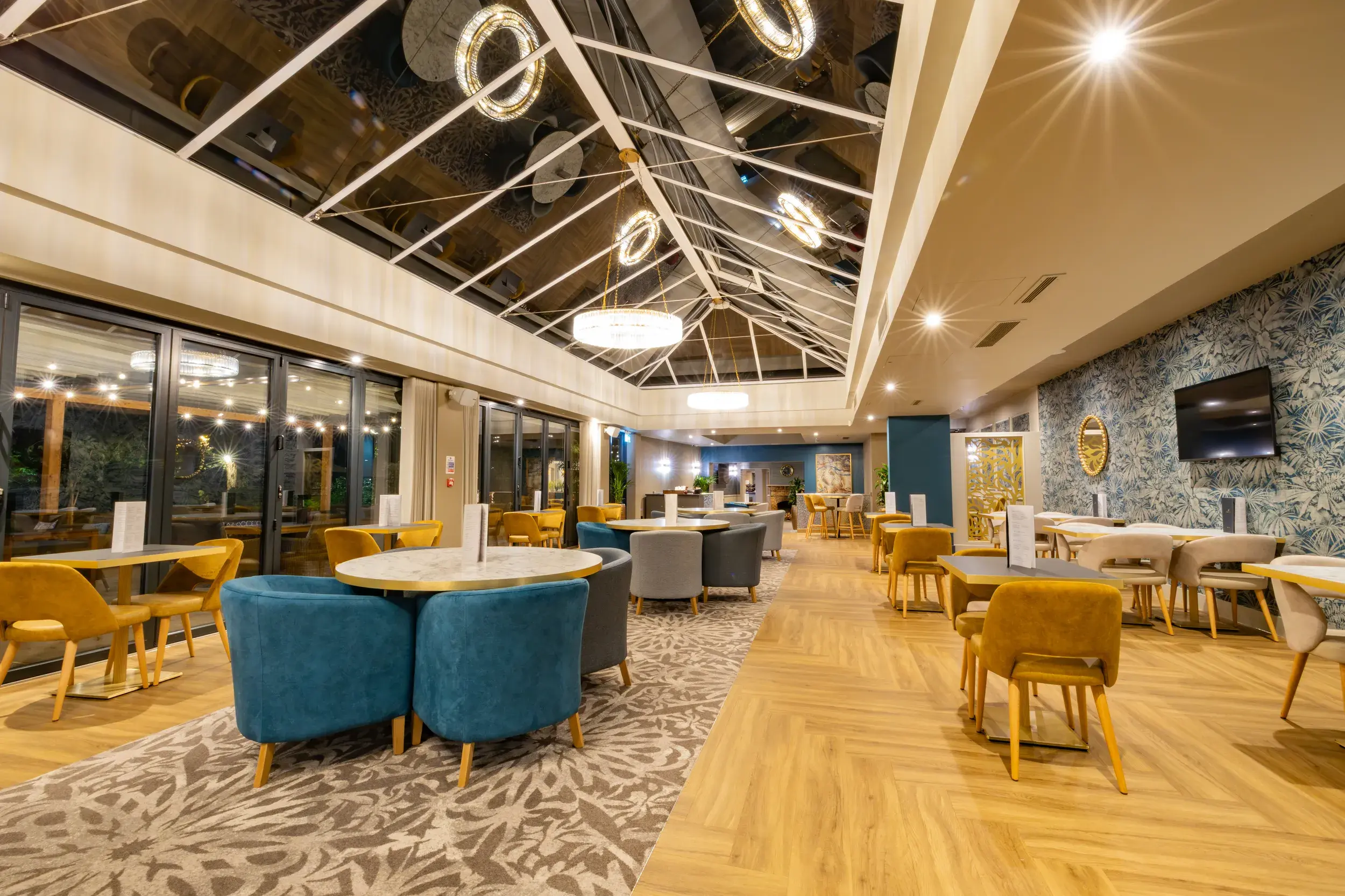 A comfortable seating area in the the Clubroom