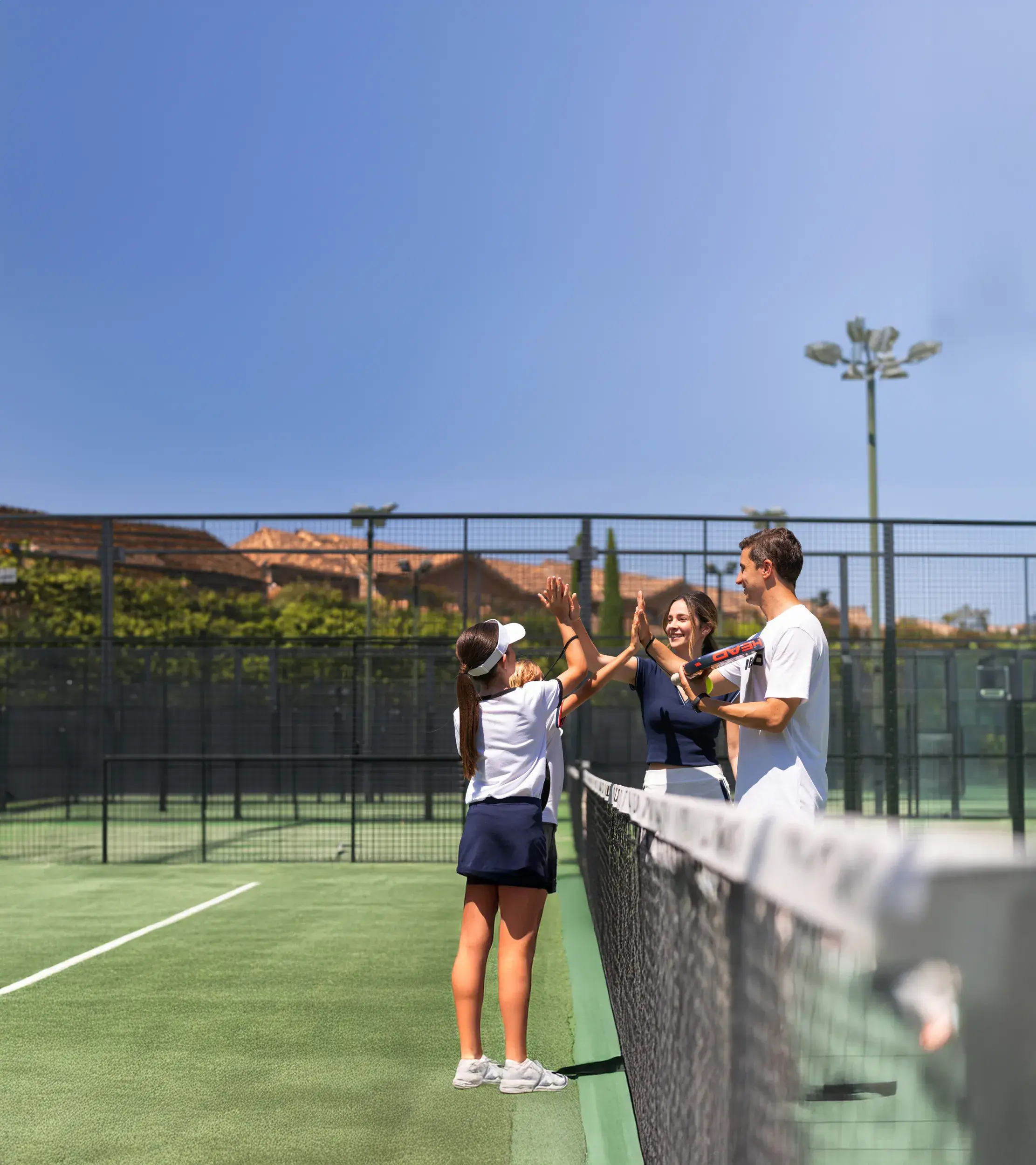 two ladies playing padel