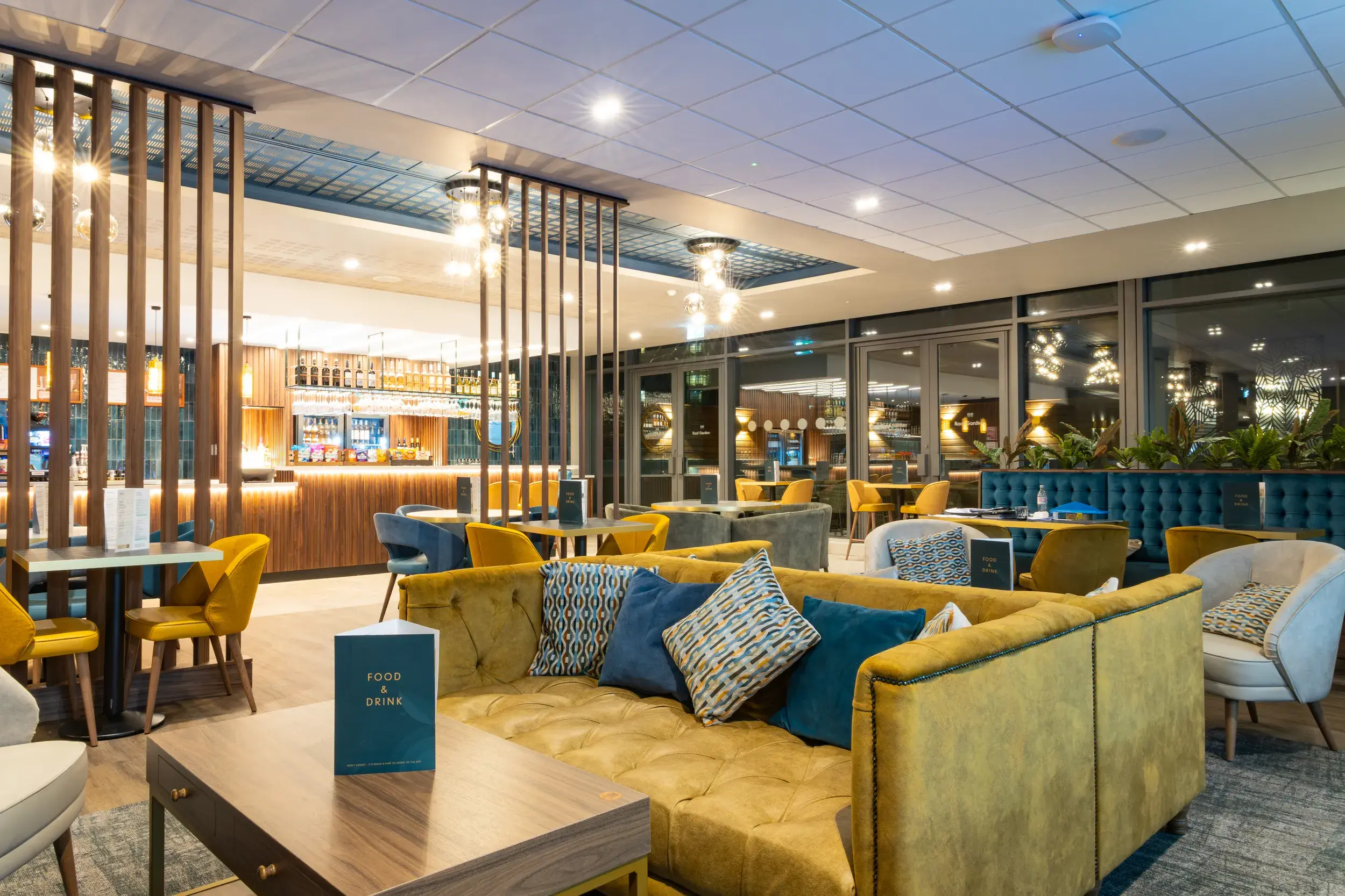 A Clubroom bar and sofas