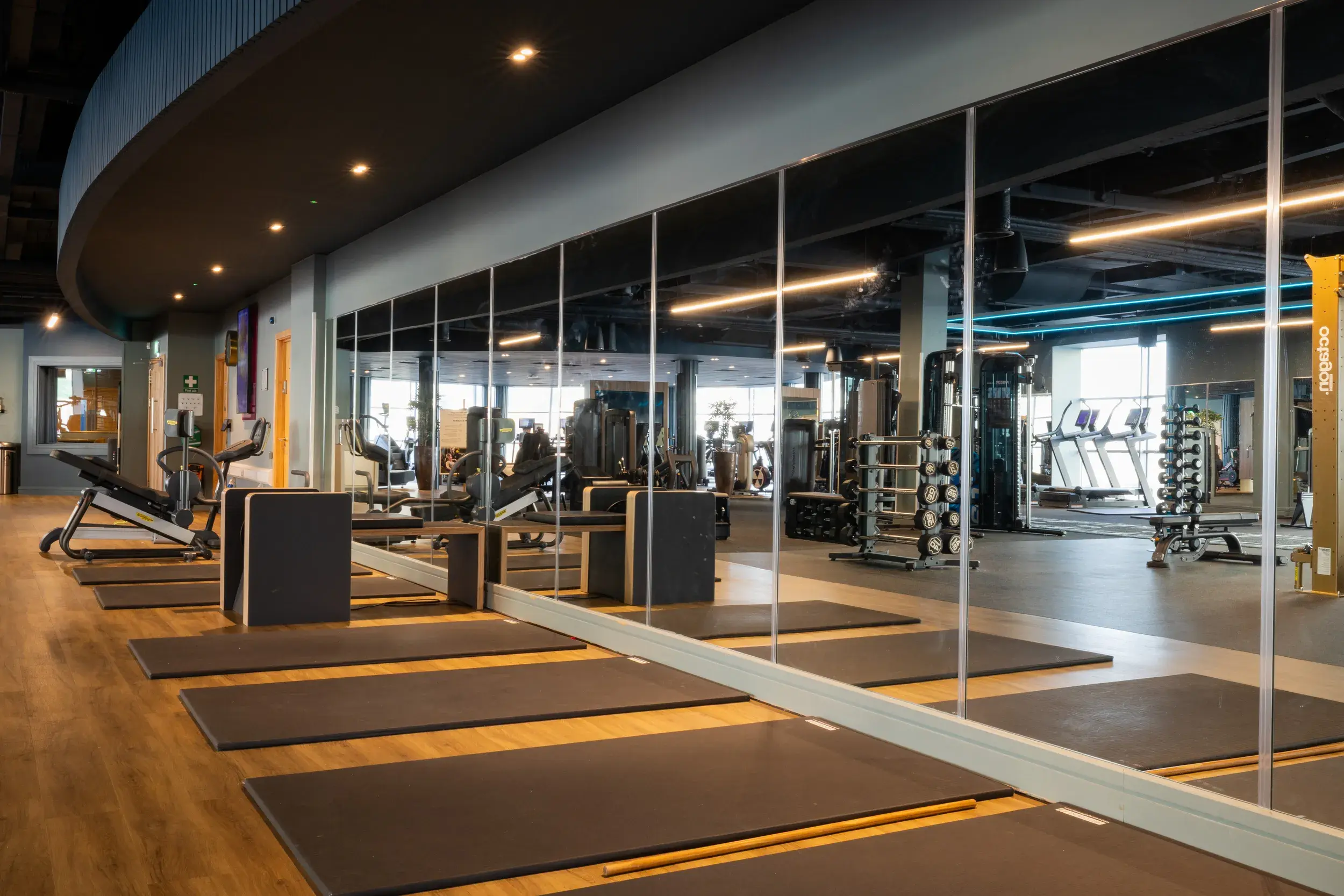 Stretching and recovery area at David Lloyd Kingston