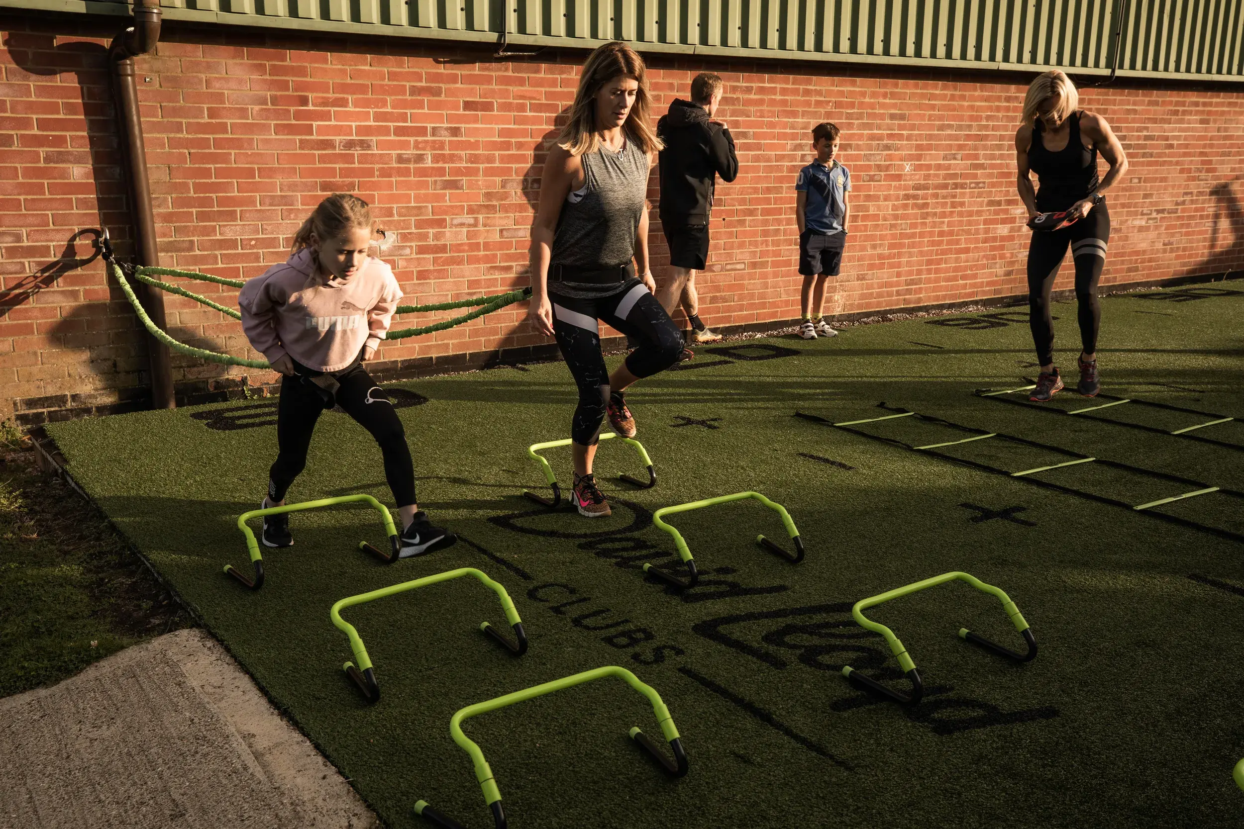 A family taking part in a Rebels Battlebox session