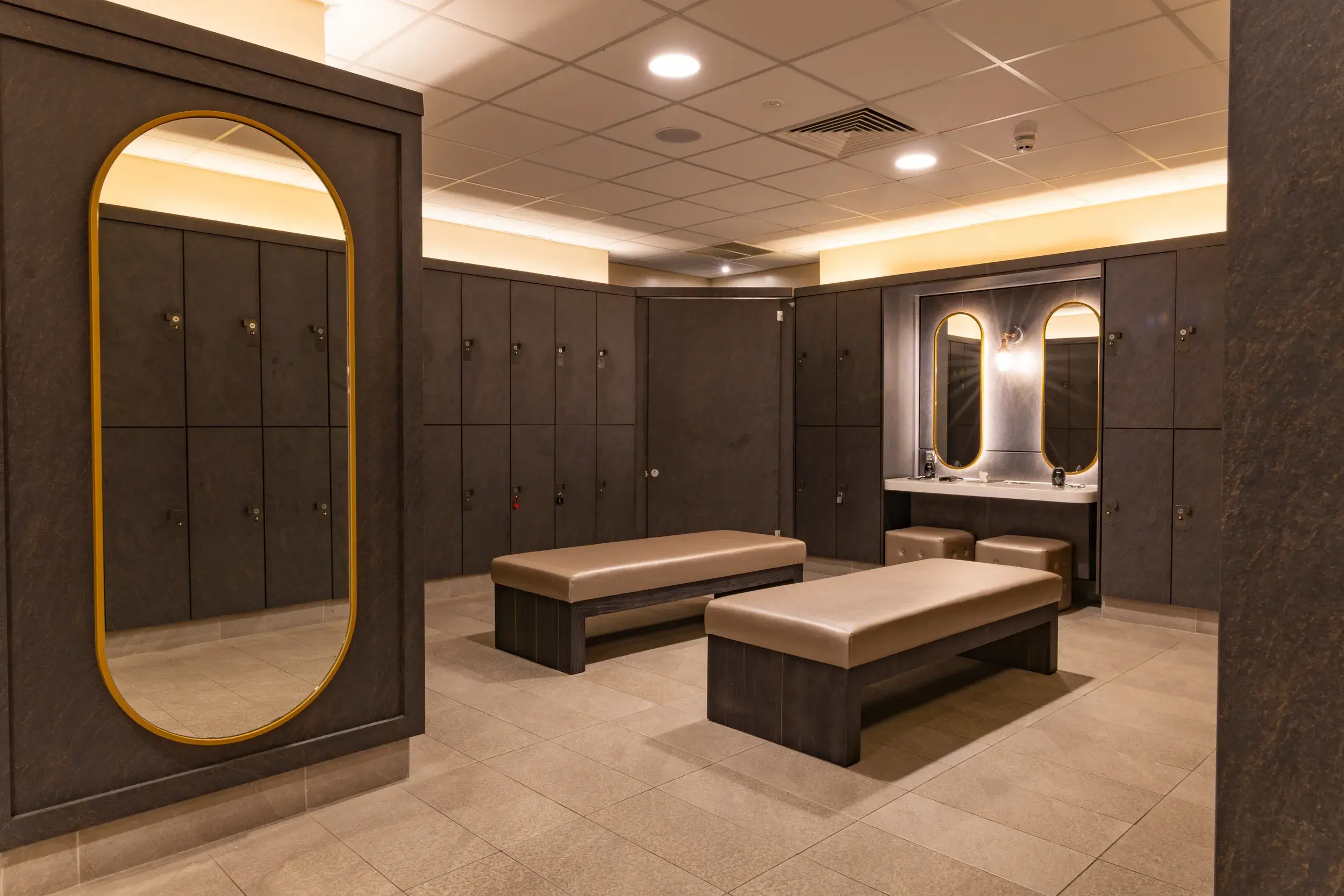 The changing rooms at David Lloyd Gloucester 